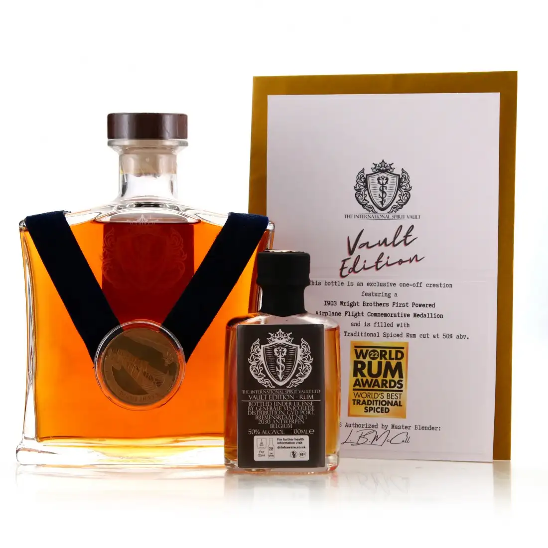 Bottle of International Spirit Vault Vault Edition Spiced Rum Decanter (Wright Brothers First Flight 1903)