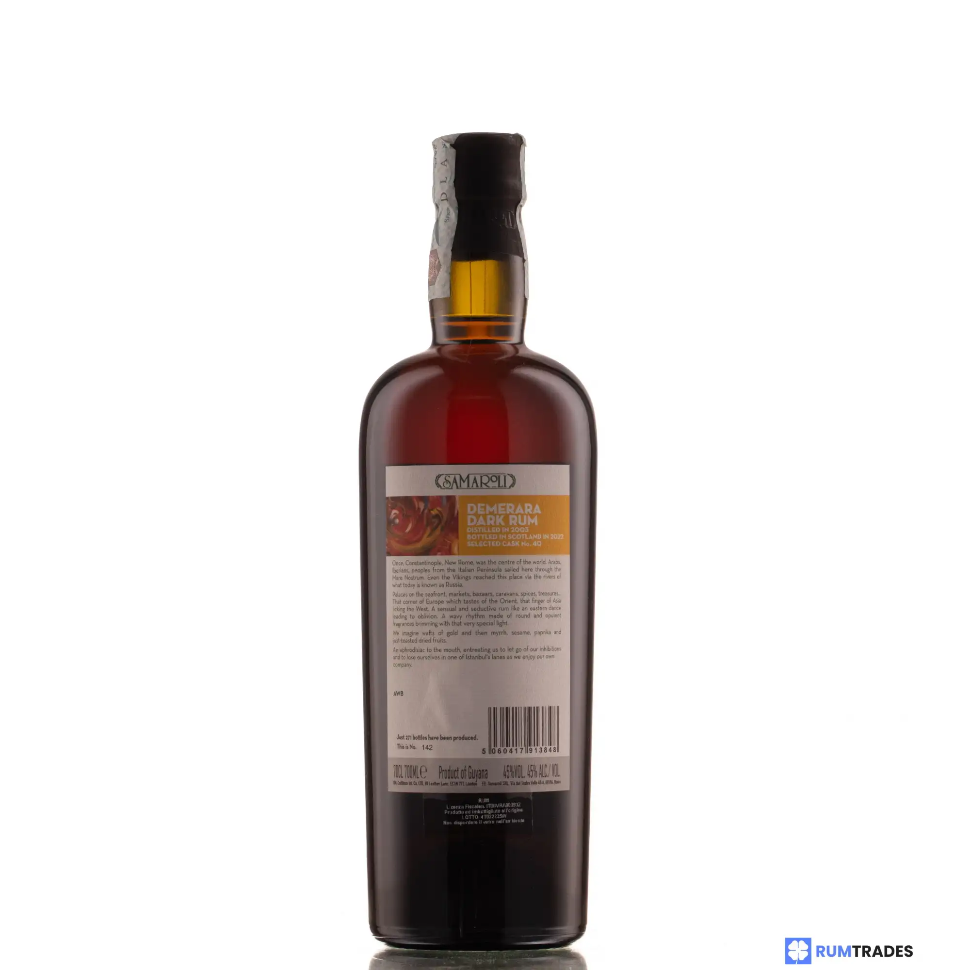 Image haute résolution de Samaroli DDL Demerara Dark Rum 2003