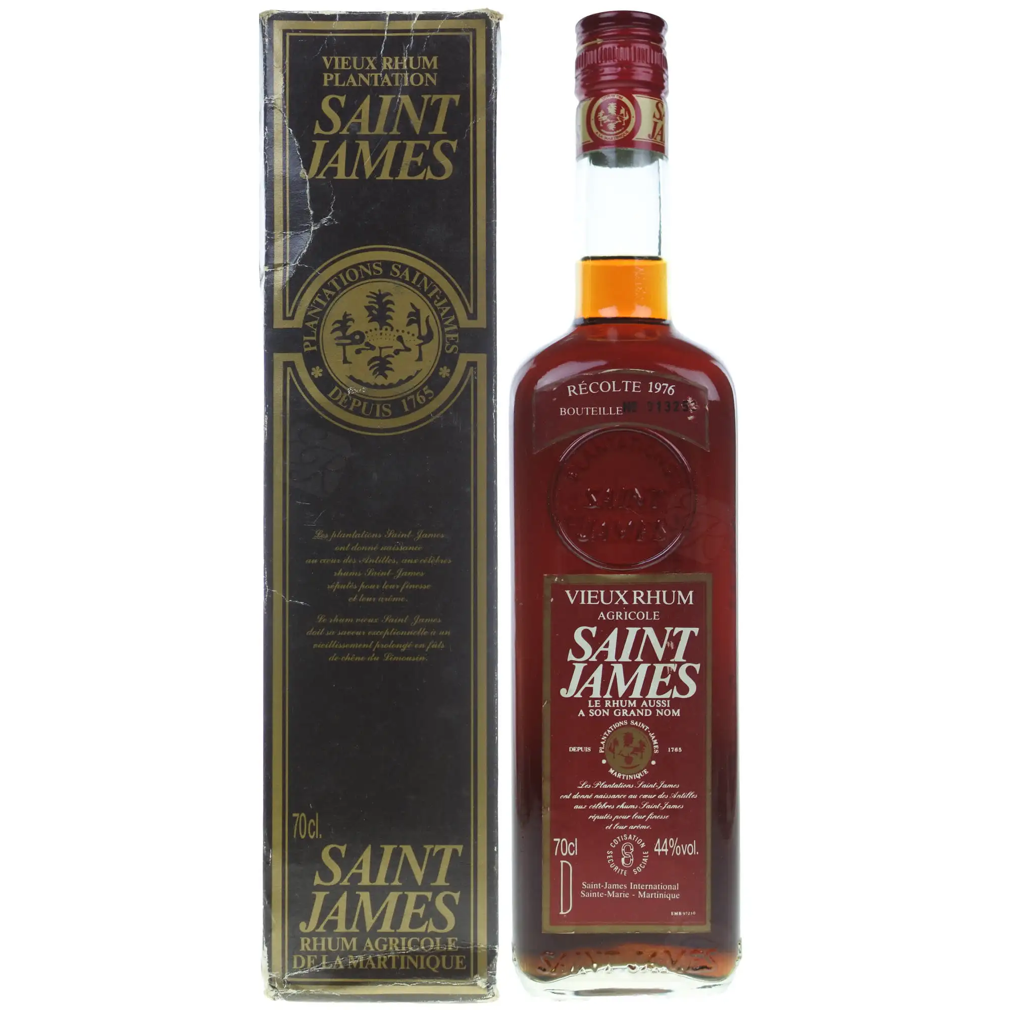 Bottle of Saint James Recolté 1976
