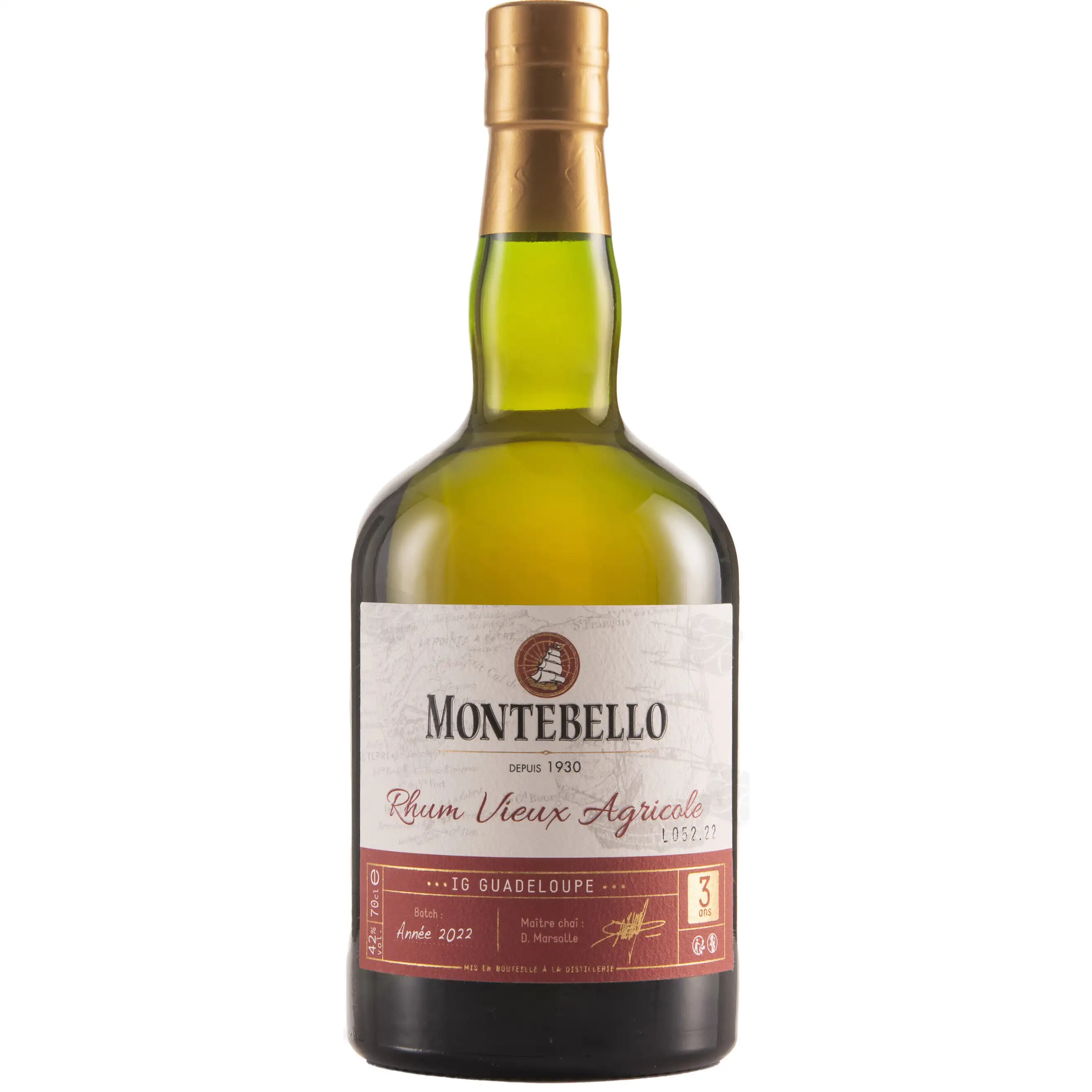 Bottle of Carrere Montebello Rhum Vieux Agricole (Batch Année 2022)