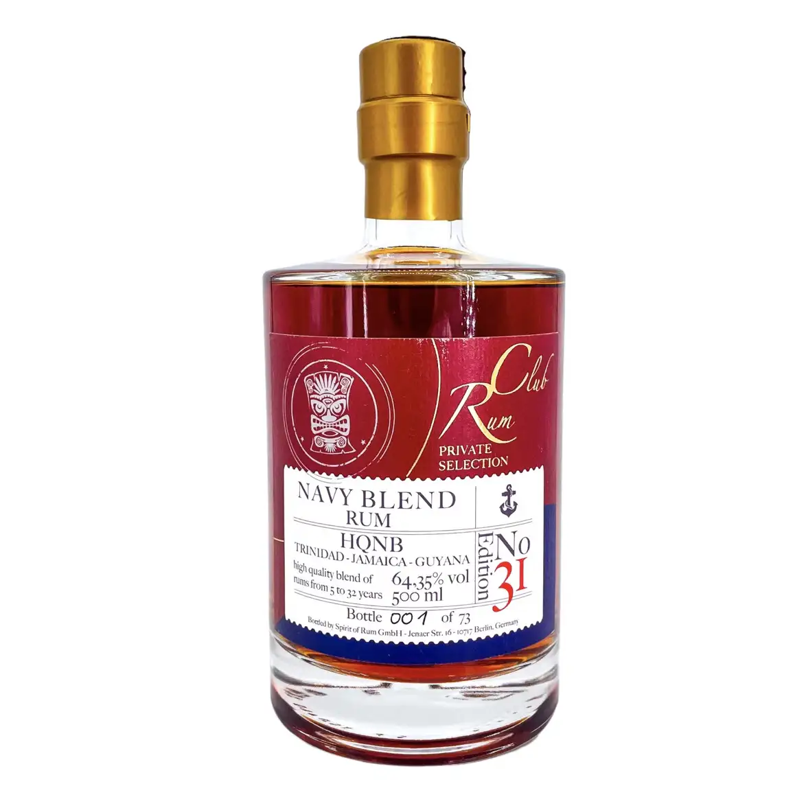 Bottle of Rumclub Private Selection Ed. 31 (Navy Blend Rum HQNB)