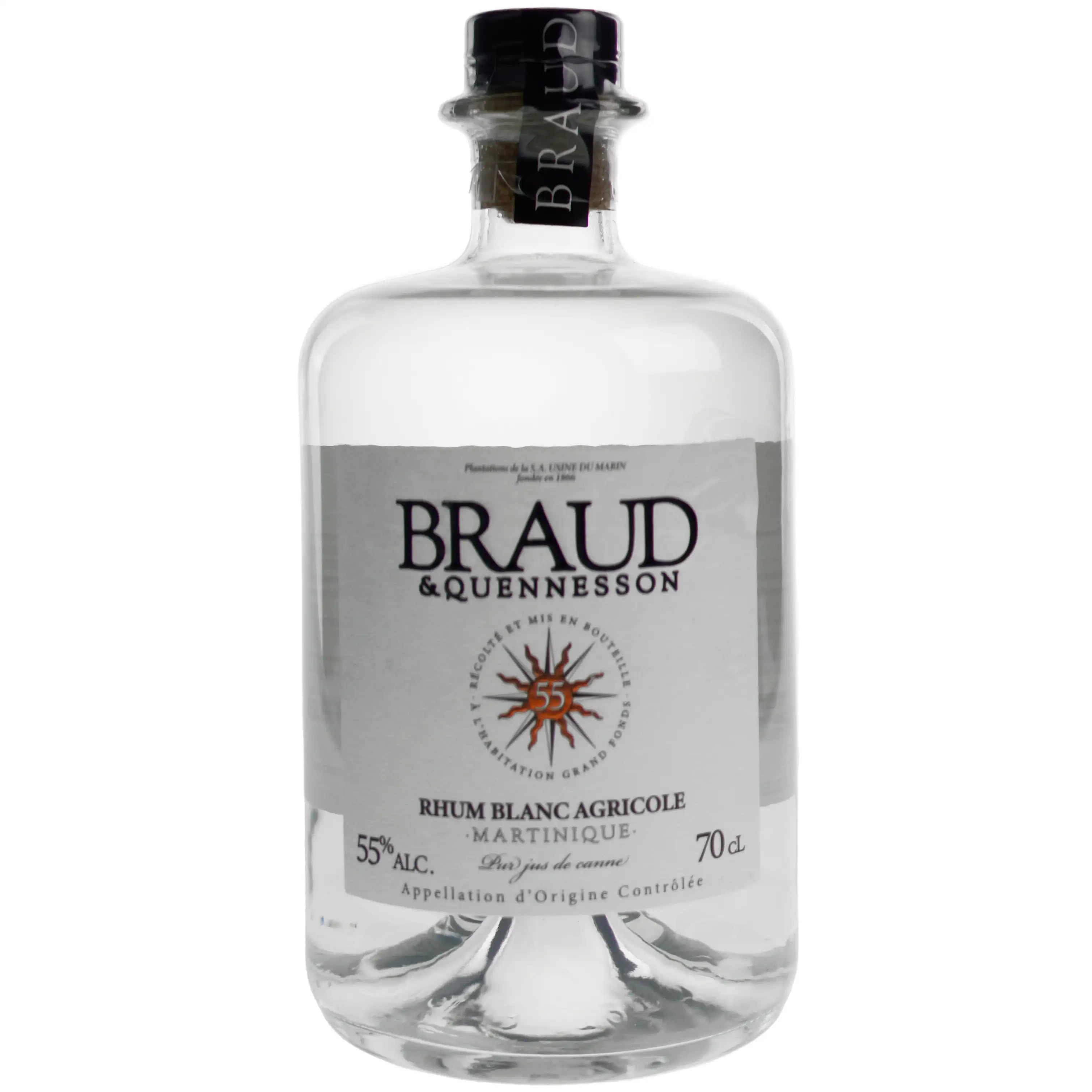 Bottle of S.A USINE DU MARIN Braud & Quennesson Rhum Blanc Agricole 2022