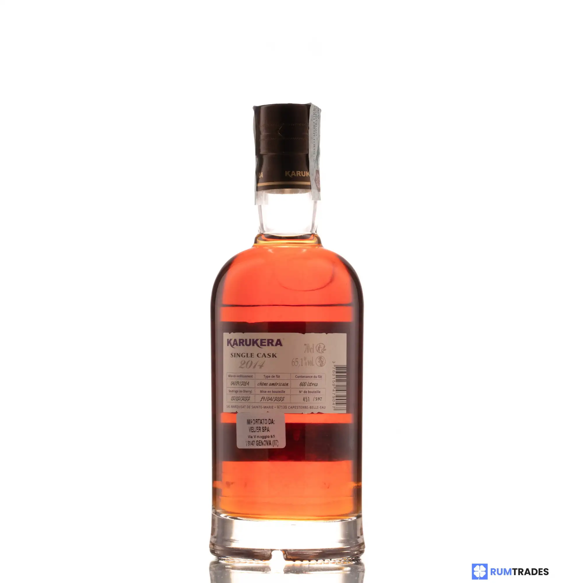 Image haute résolution de Karukera Single Cask (Brandy de Sherry) 2014
