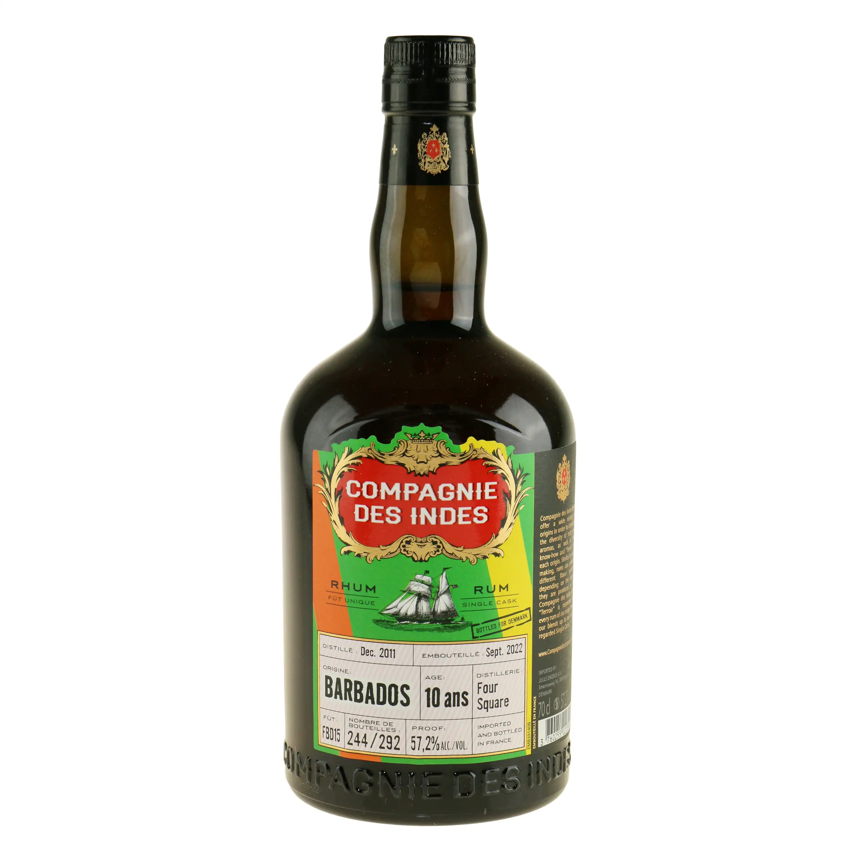 Bottle of CDI Foursquare Barbados 2011