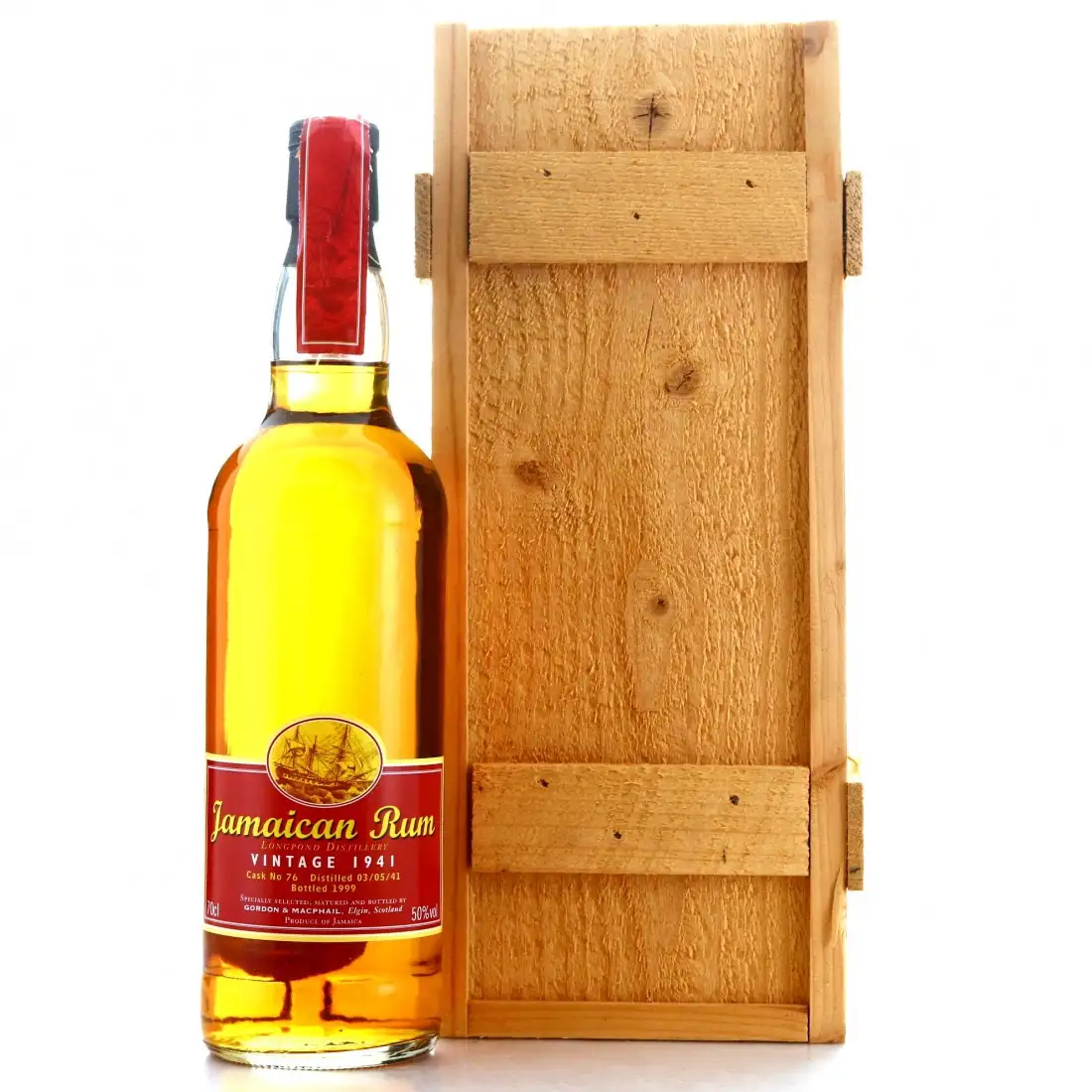 Bottle of Gordon & MacPhail Long Pond Jamaica Rum 1941