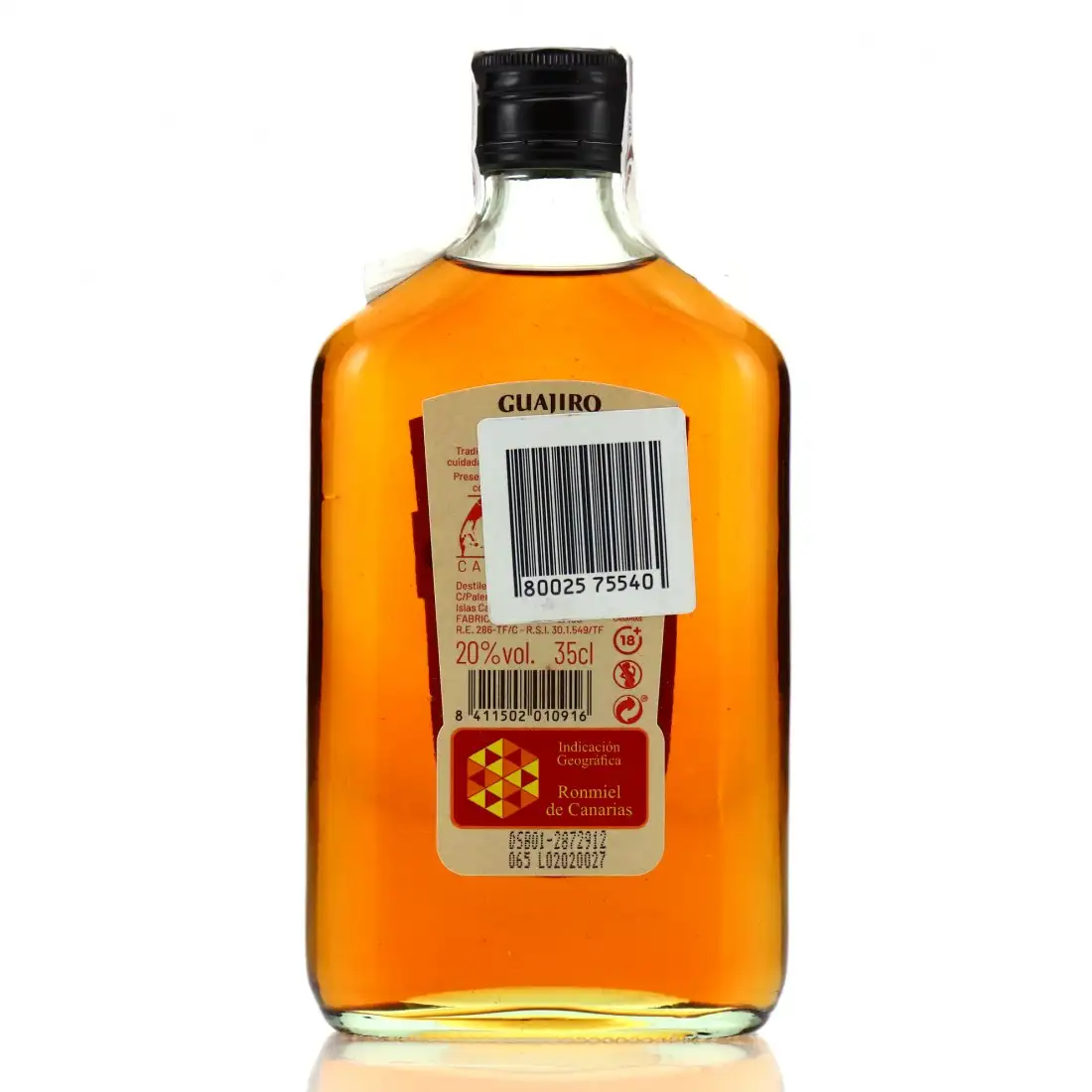 High resolution image of San Bartolome de Tejina Guajiro Ronmiel de Canarias 20 Honey Rum