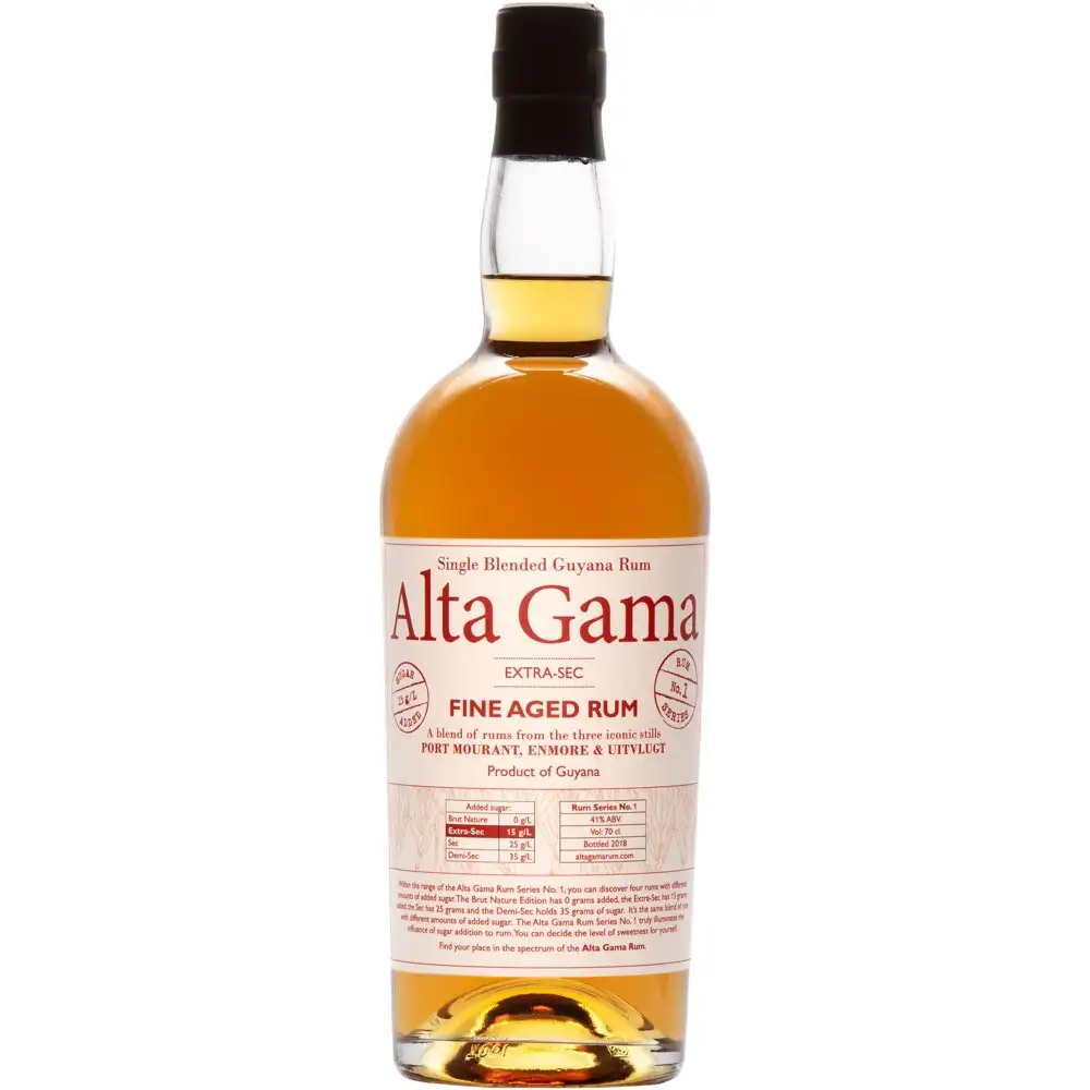Bottle of CRT Spirits Port Mourant & Enmore & Uitvlugt Alta Gama Extra-Sec Series No. 1