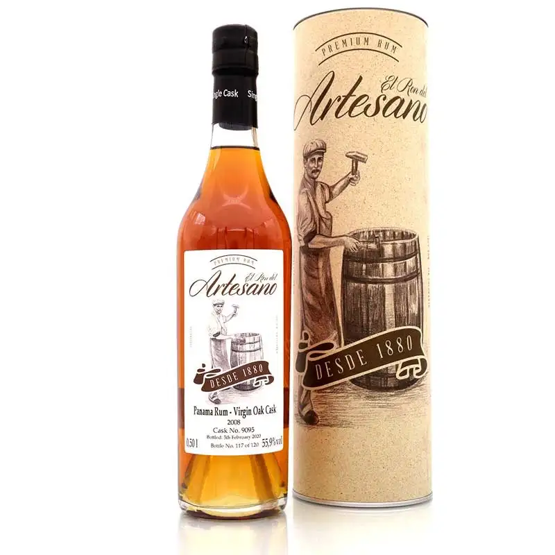 Bottle of El Ron del Artesano Panama Rum - Virgin Oak Cask 2008