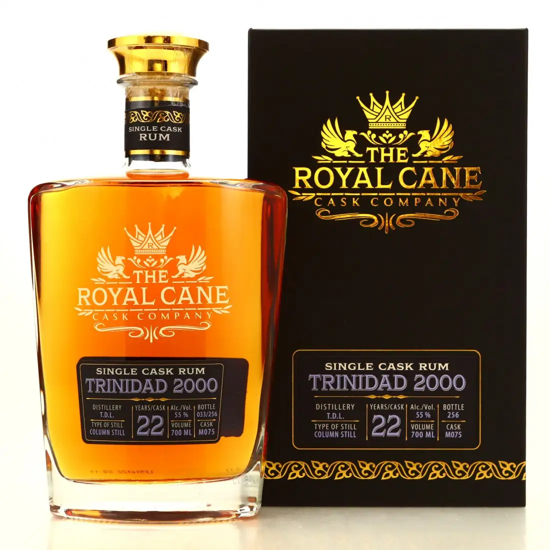 Bottle of Infinity Spirits T.D.L The Royal Cane Cask Company Trinidad 2000