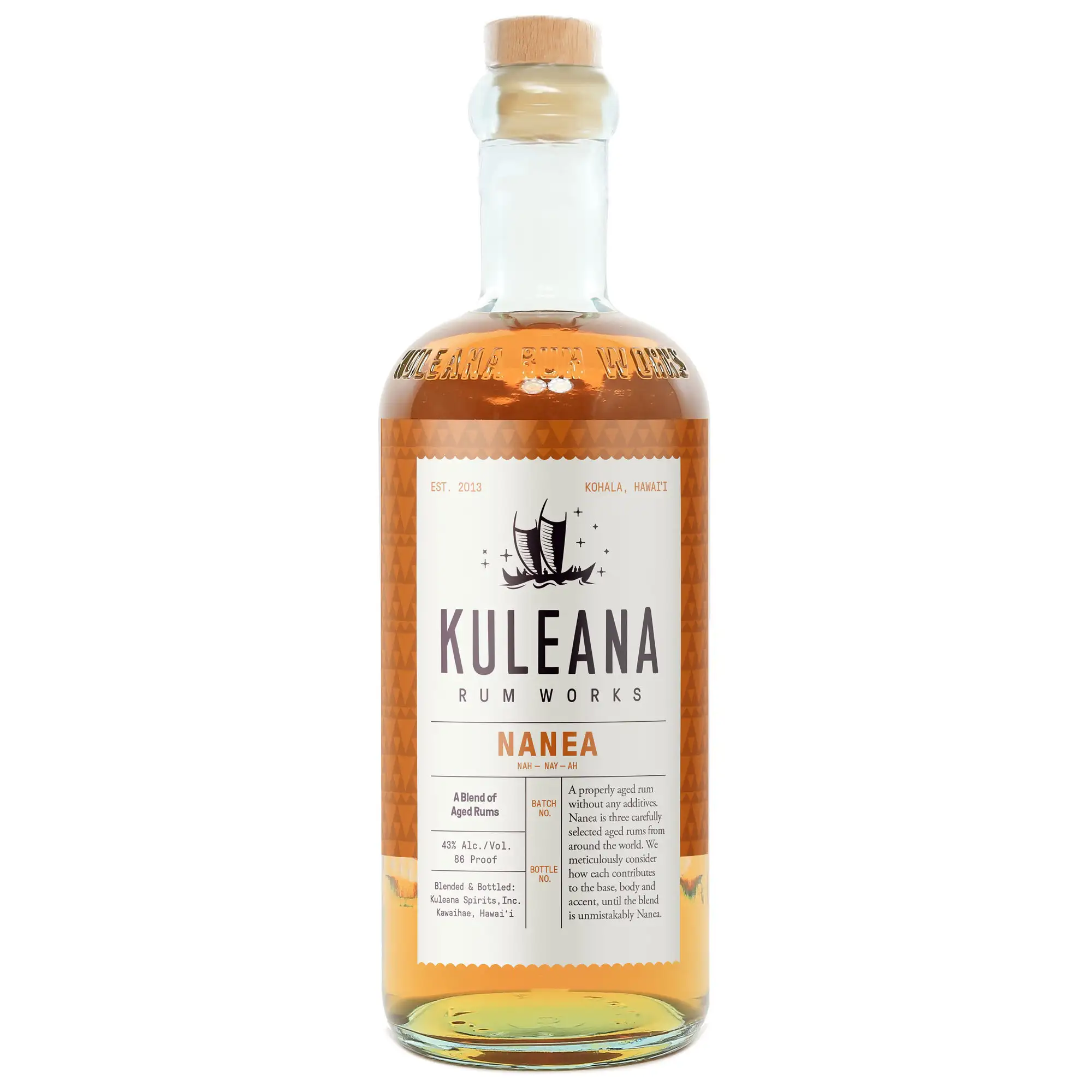 Bottle of Kuleana Spirits, Inc. Kuleana Rum Works Nanea