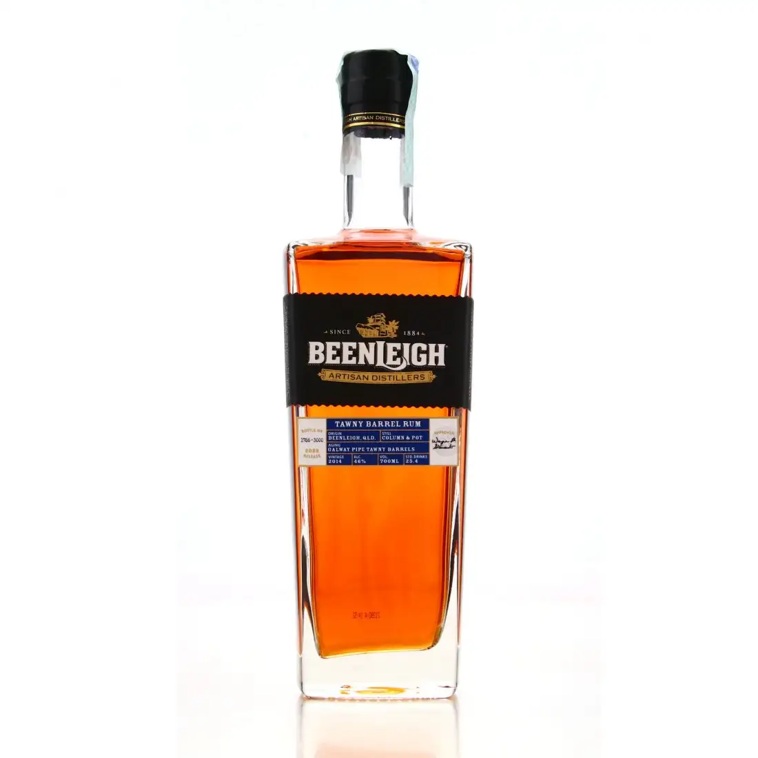 Bottle of Beenleigh Tawny Barrel Rum 2014