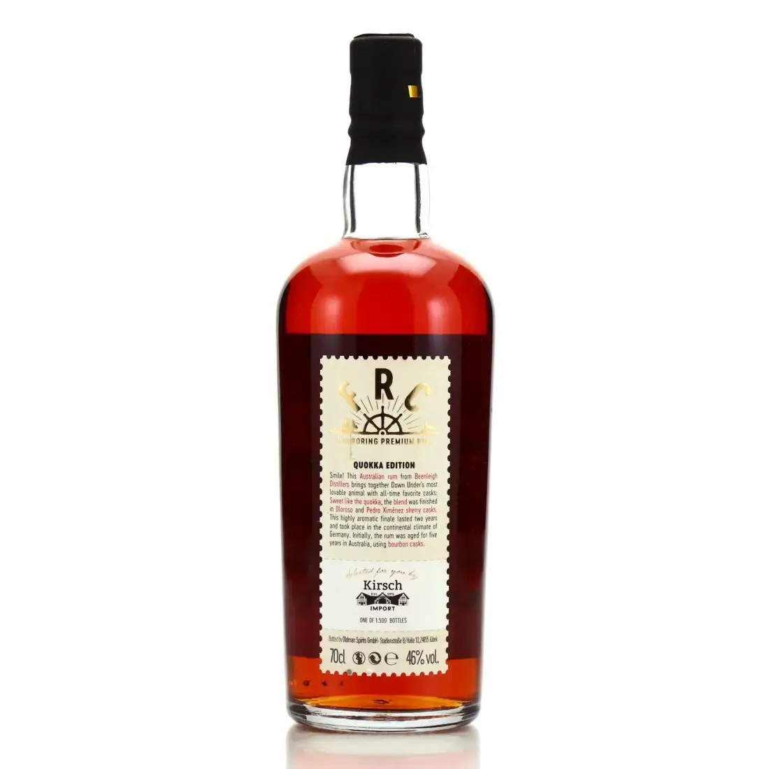 Image haute résolution de Beenleigh Flensburg Rum Company Quokka Edition (Australian Small Batch Rum)