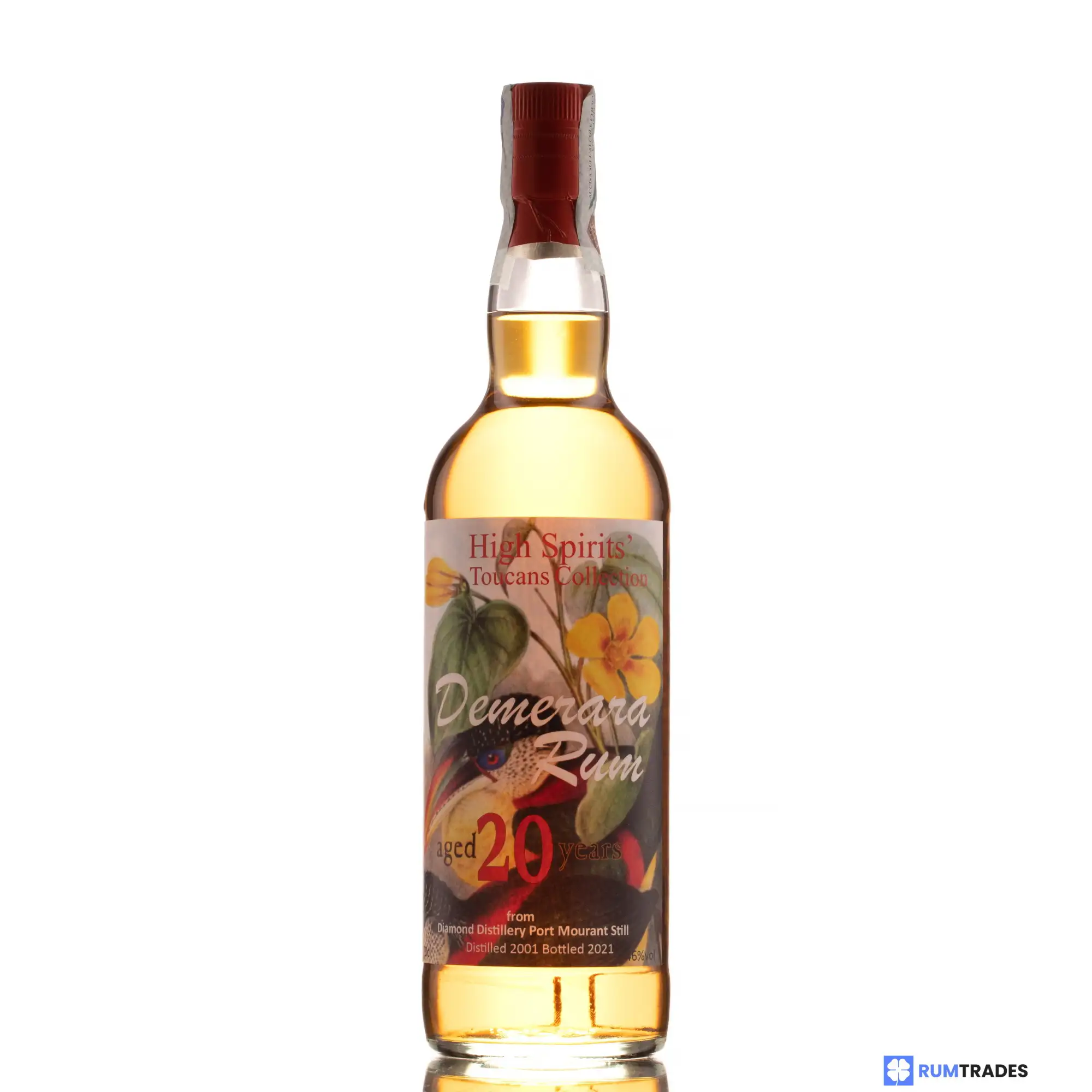 High resolution image of High Spirits Collection Diamond (Port Mourant) Demerara Rum (Toucans Collection) 2001