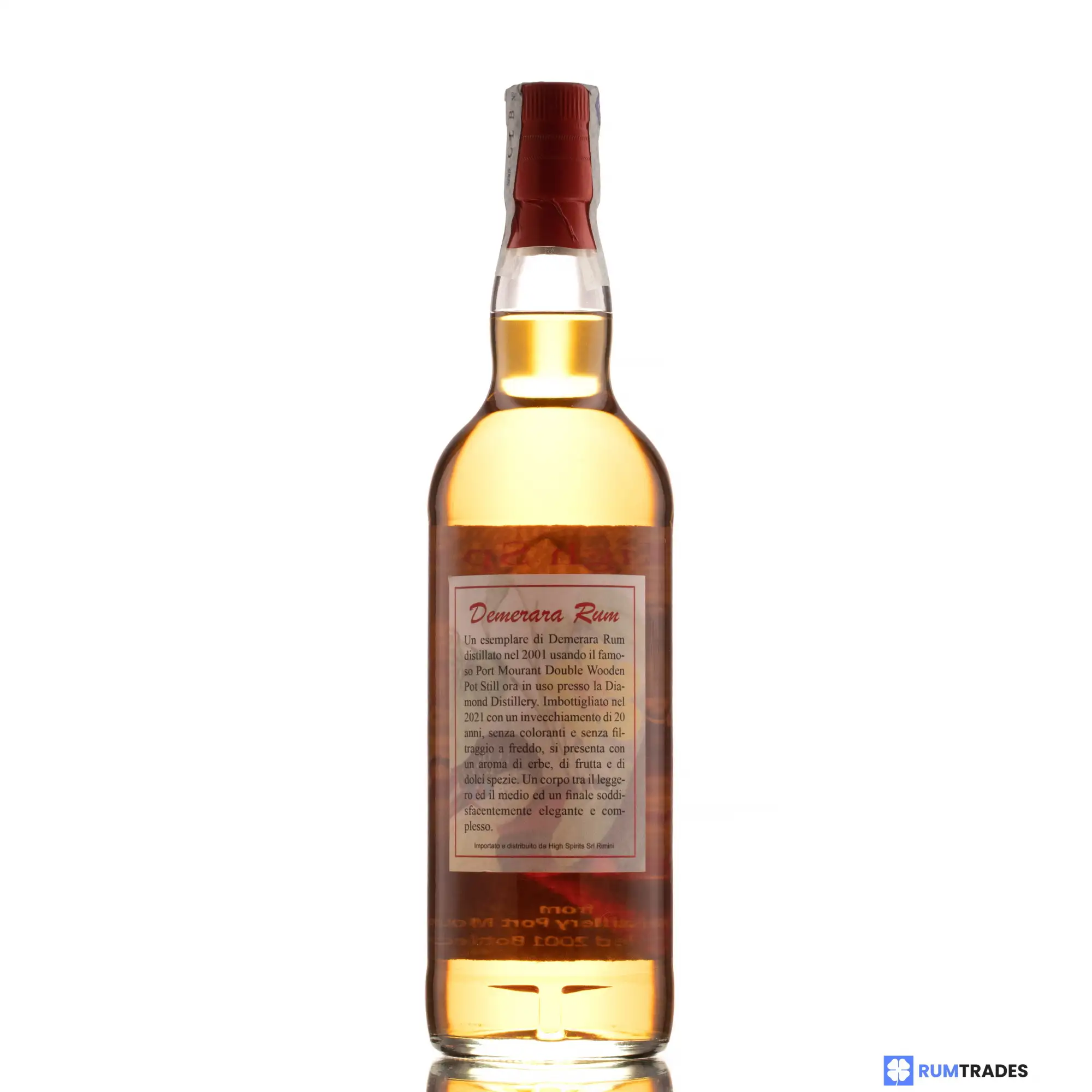 High resolution image of High Spirits Collection Diamond (Port Mourant) Demerara Rum (Toucans Collection) 2001