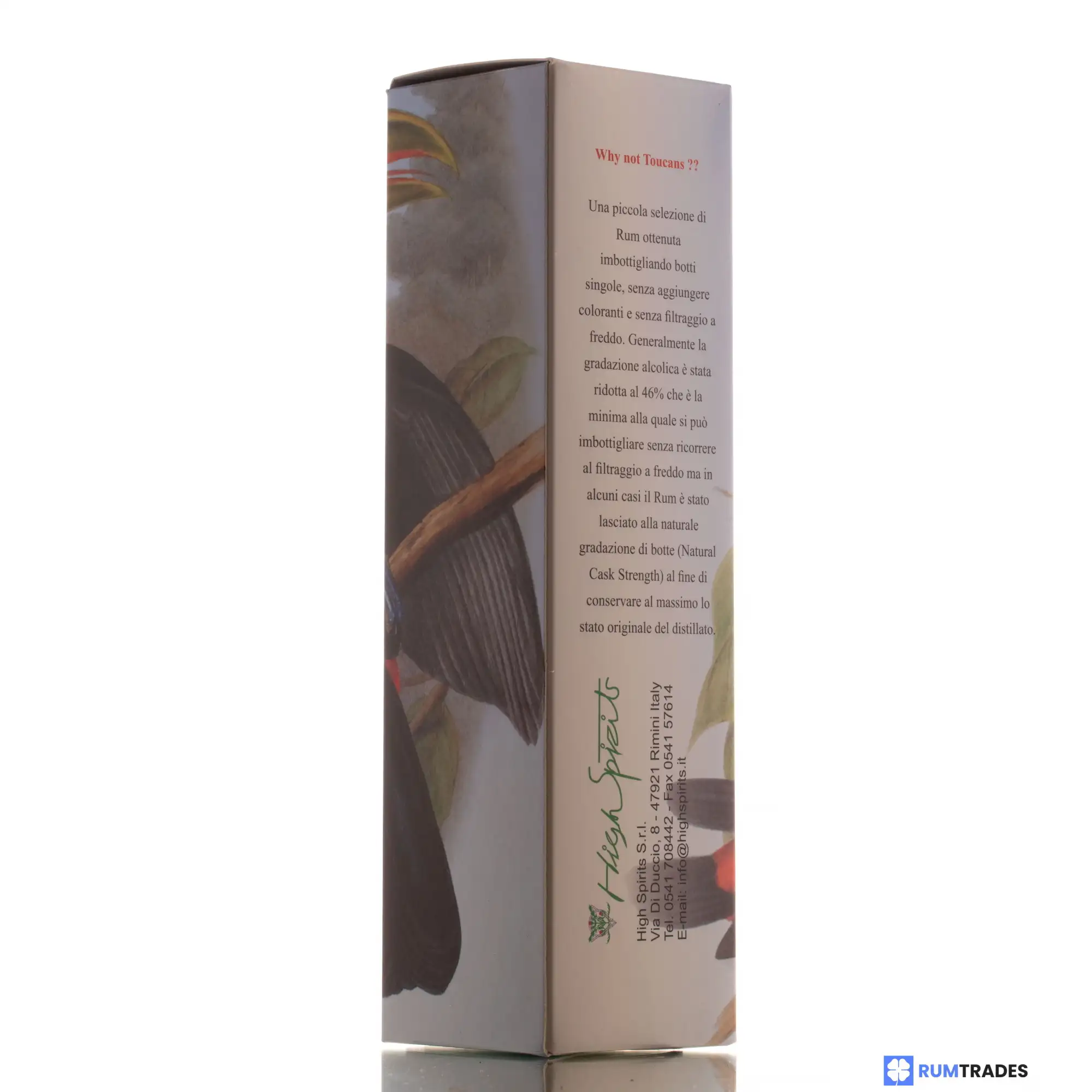 High resolution image of High Spirits Collection Diamond (Port Mourant) Demerara Rum (Toucans Collection) 2001