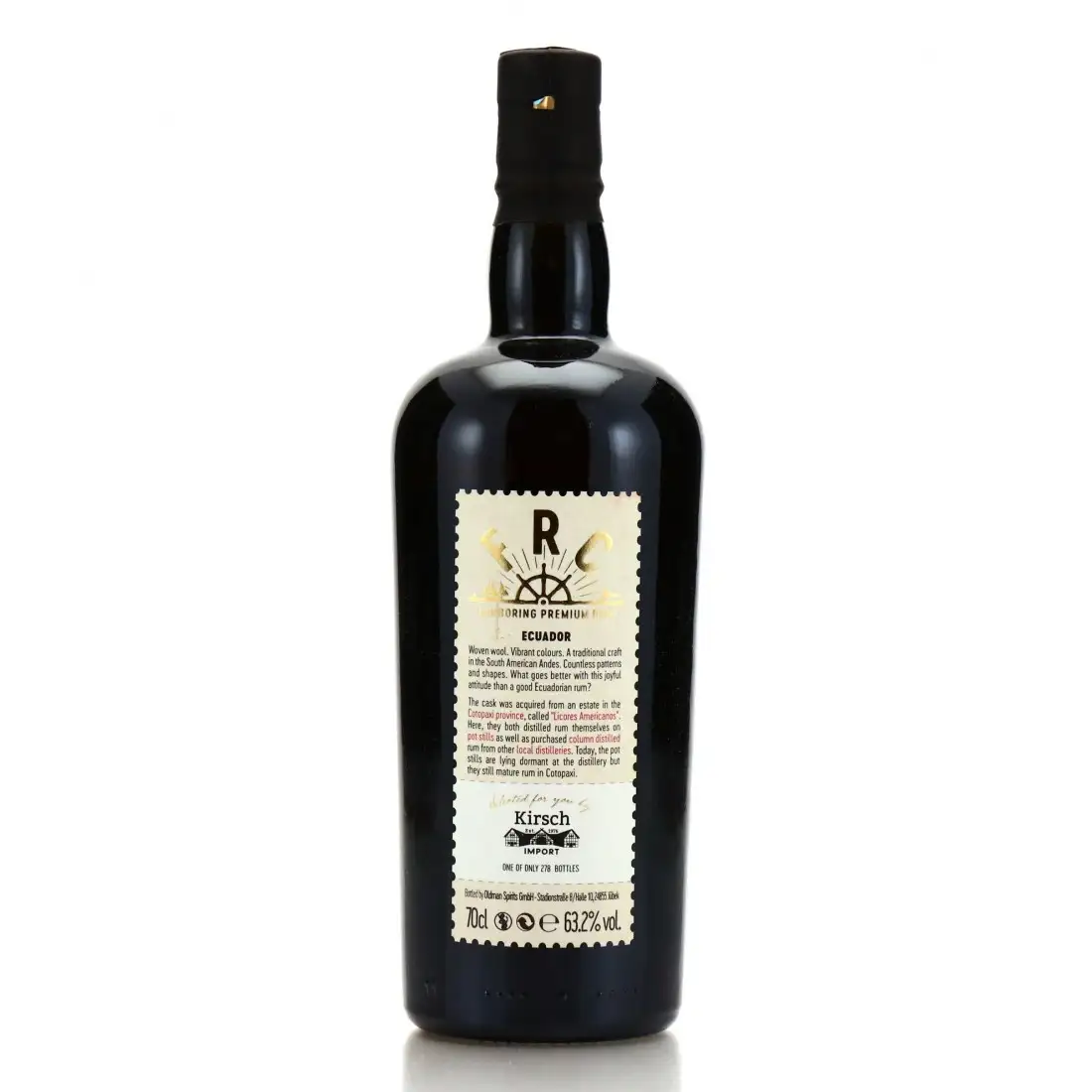 Image haute résolution de Licores Americano Estate Flensburg Rum Company Ecuador 2018