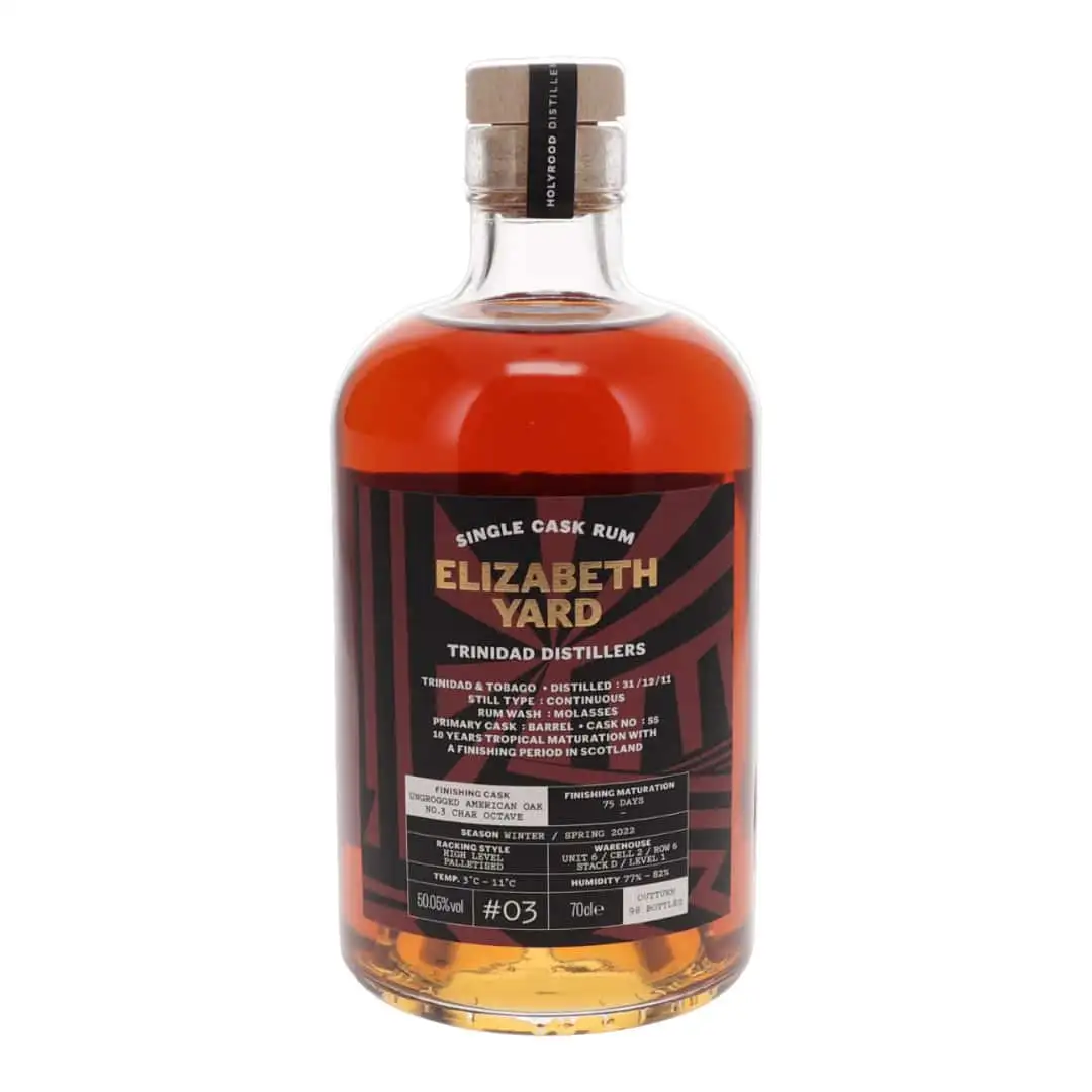 Bottle of Elizabeth Yard T.D.L Trinidad Distillers #3 2011