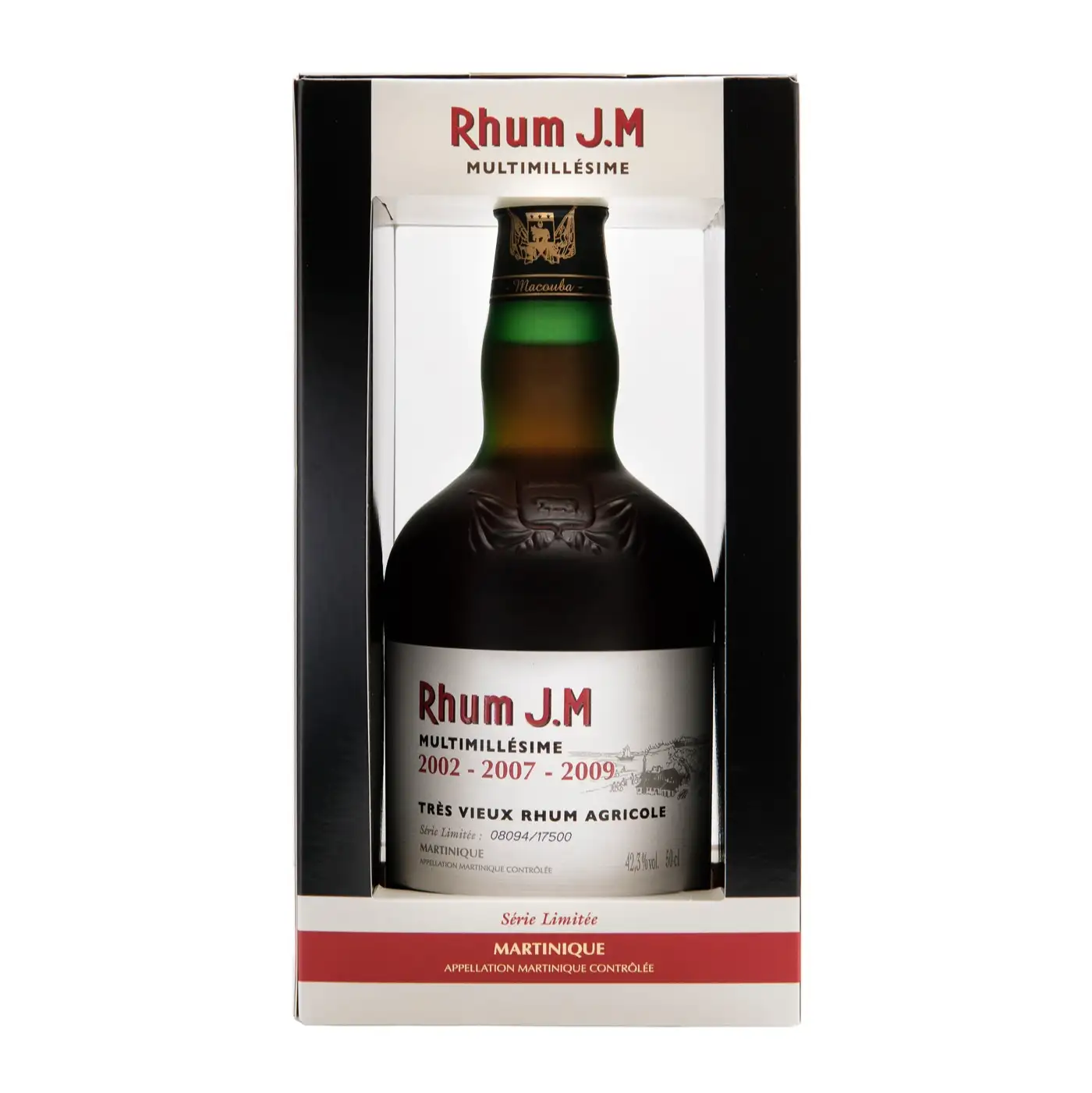 Bottle of Rhum J.M Multimillésime 2002 2007 2009
