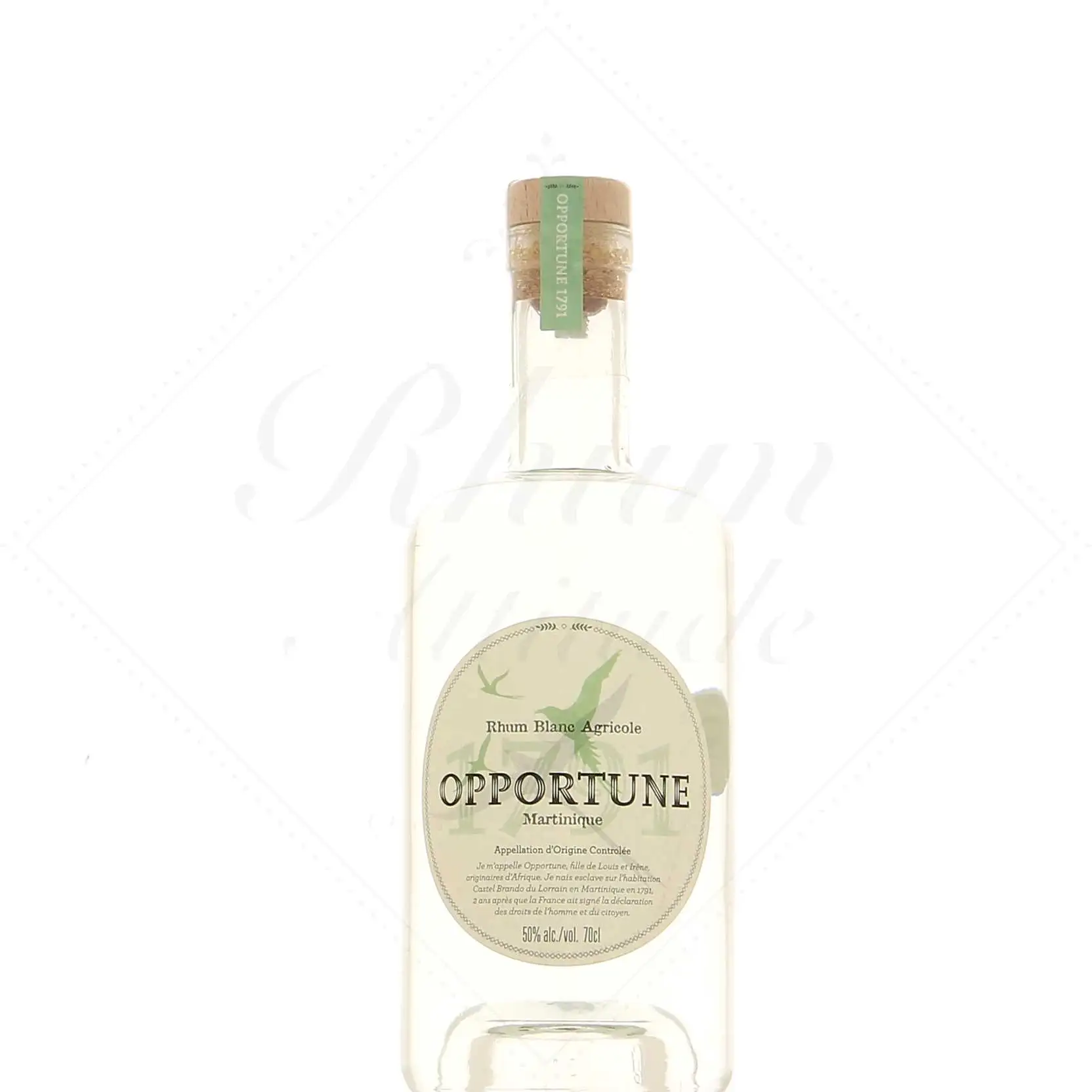 Bottle of Opportune 1791 Rhum Blanc Agricole