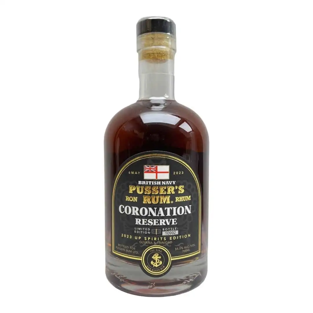 Bottle of Pusser‘s Rum Coronation Reserve (2023 UP Spirits Edition)