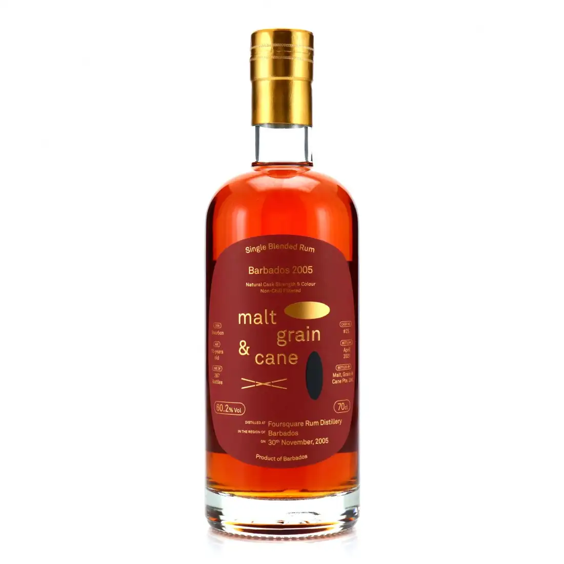 Bottle of Malt, Grain & Cane Foursquare Barbados (Single Blended Rum) 2005