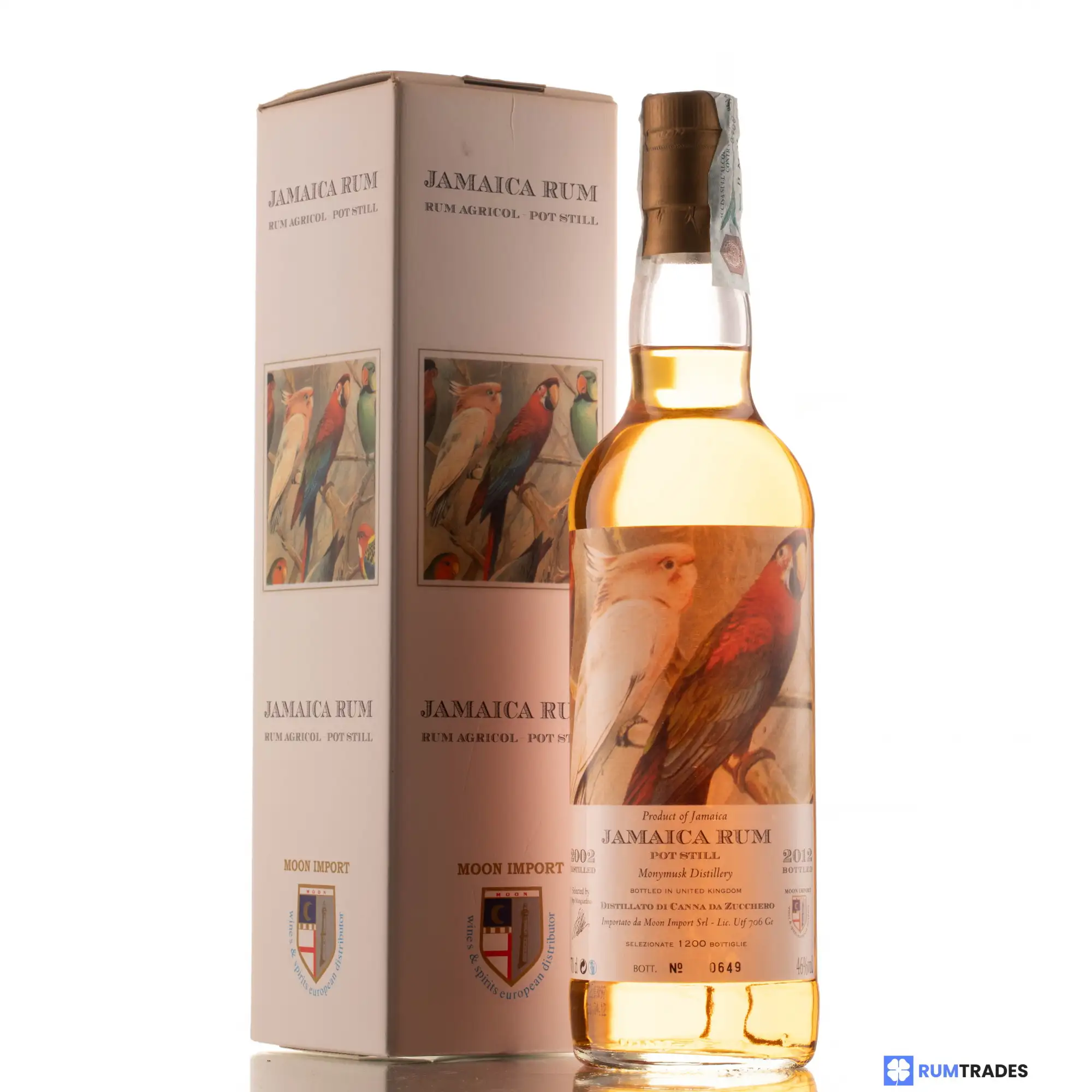 Bottle of Moon Import Clarendon Jamaica Rum 2002