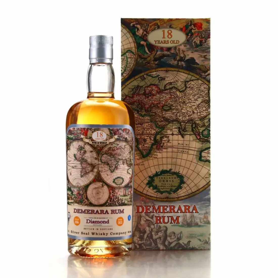 Bottle of Silver Seal Diamond Demerara Rum 2004