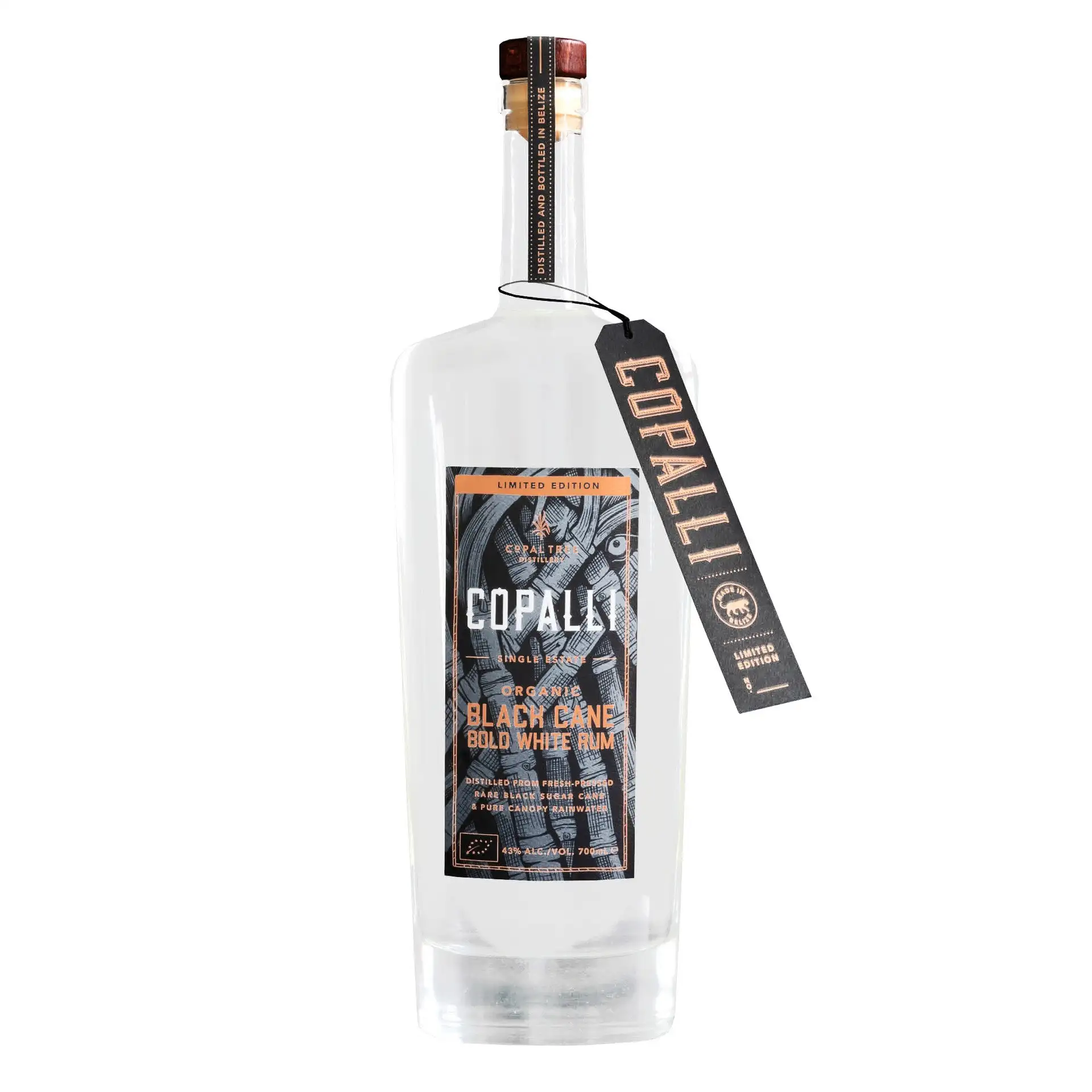 Bottle of Copaltree Copalli Organic Black Cane Bold White Rum