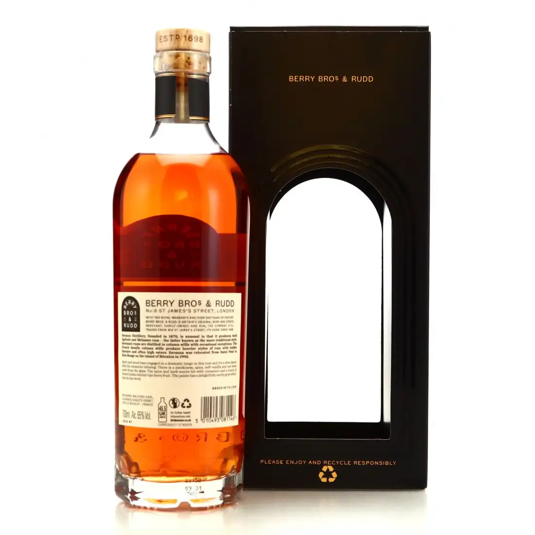 Image haute résolution de Berry Bros &amp; Rudd Savanna Réunion Rum (Bottled for Kirsch) 2016