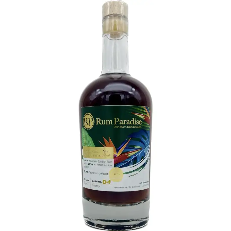 Bottle of Rum Paradise Bielle Cask Project No. 1 2015