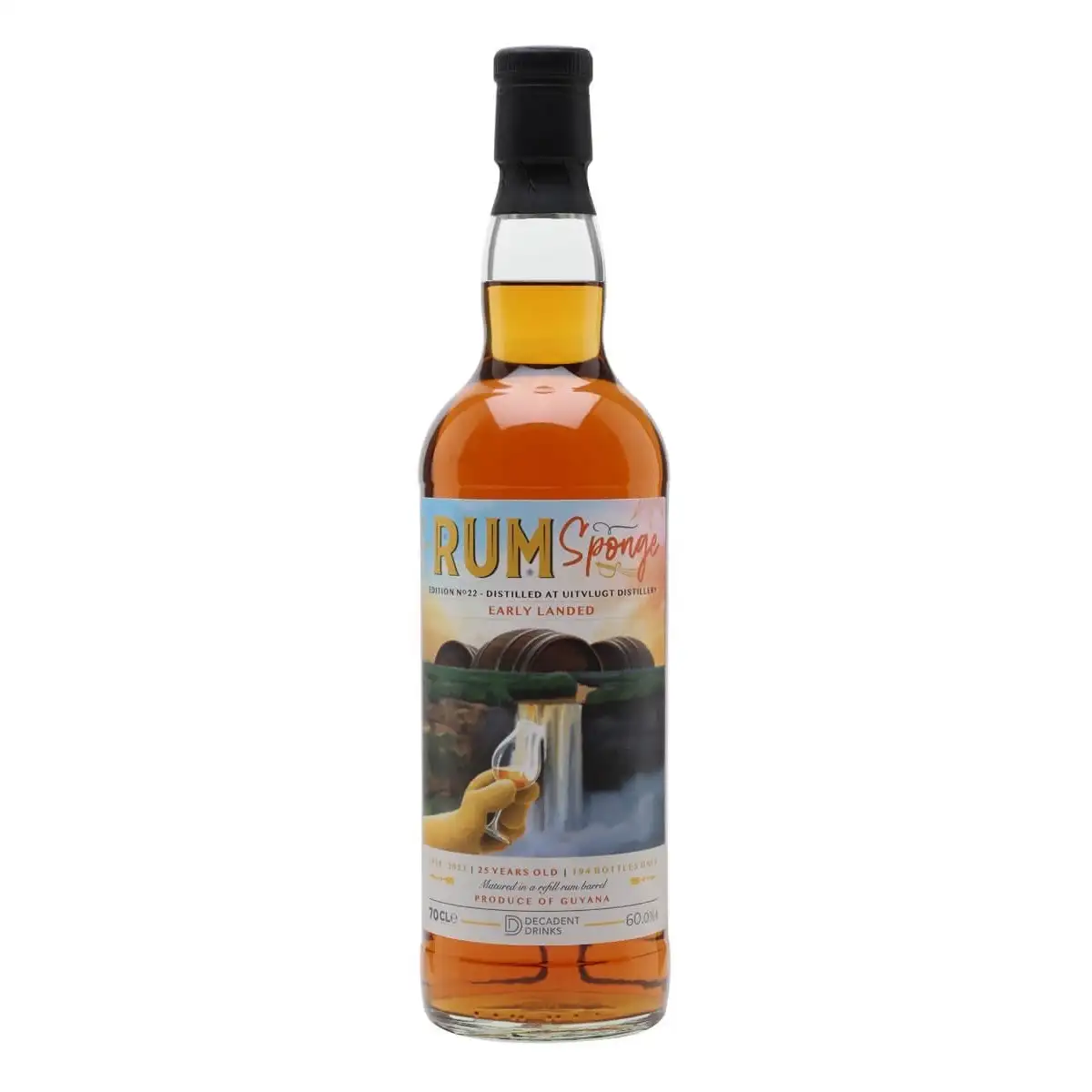 Bottle of Uitvlugt Rum Sponge No. 22 1998