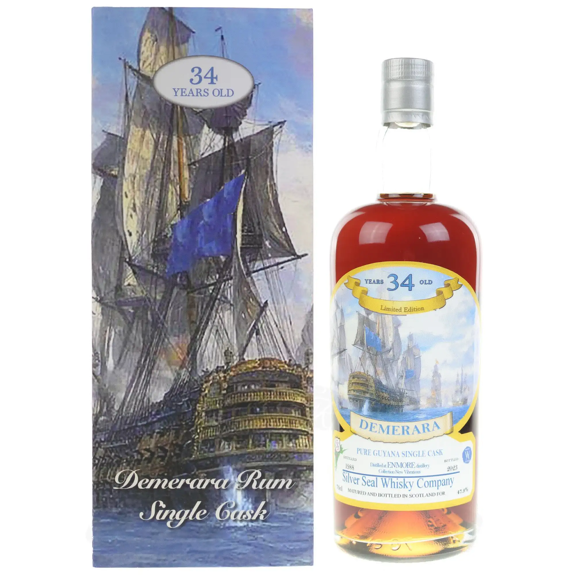 Bottle of Silver Seal Enmore Demerara New Vibrations 1988