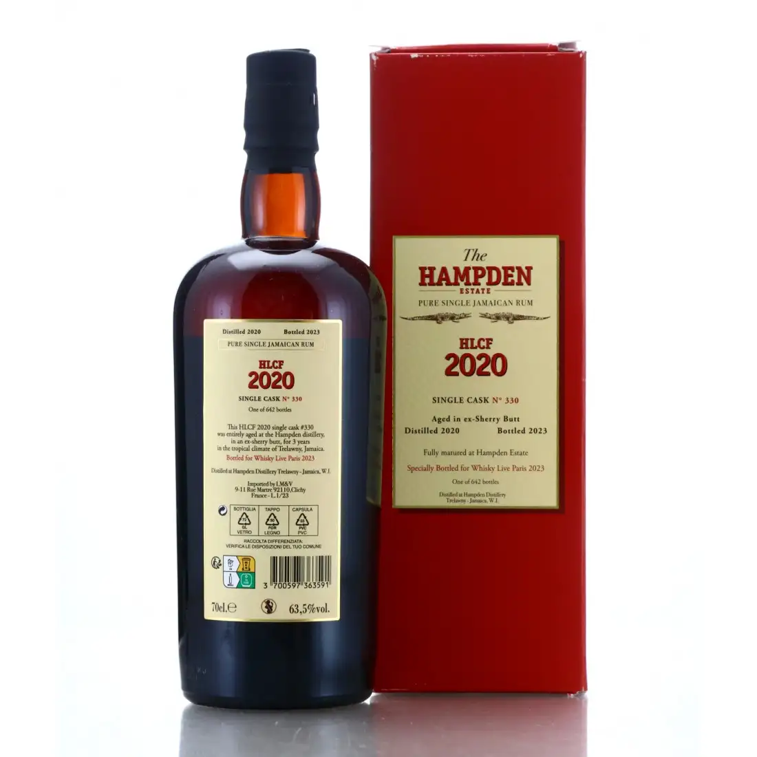 High resolution image of Velier Hampden Specially Bottled for Whisky Live Paris 2023 HLCF 2020