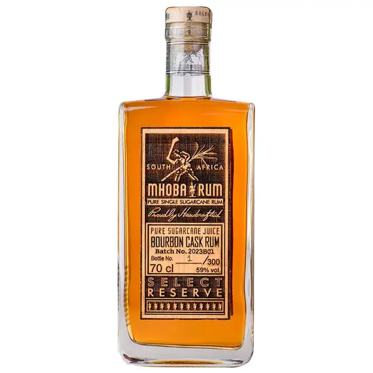 Bottle of MHOBA Bourbon Cask Rum Select Reserve 2023