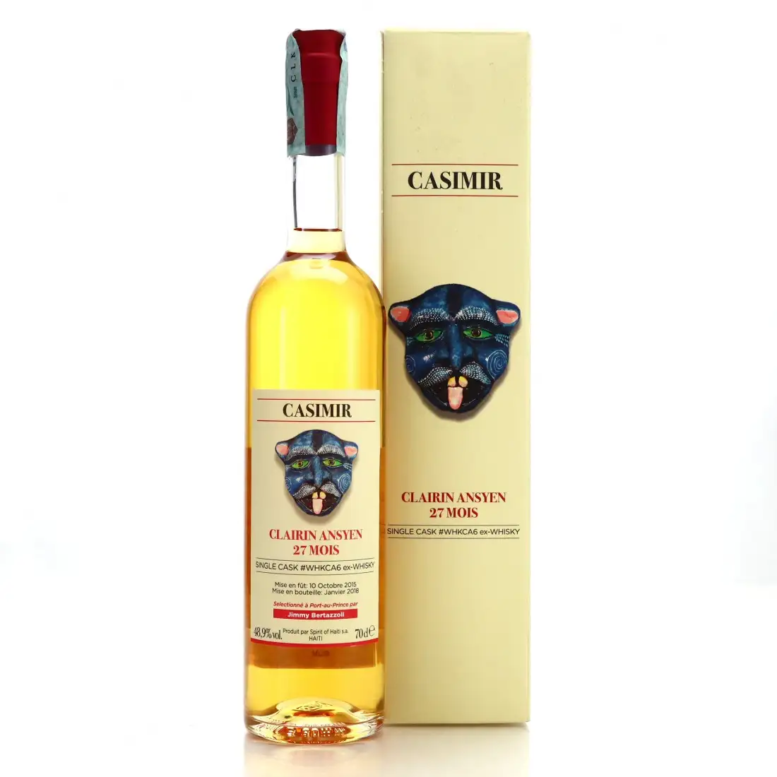 Bottle of Velier Casimir Clairin Ansyen Casimir (Jimmy Bertazzoli) 2015