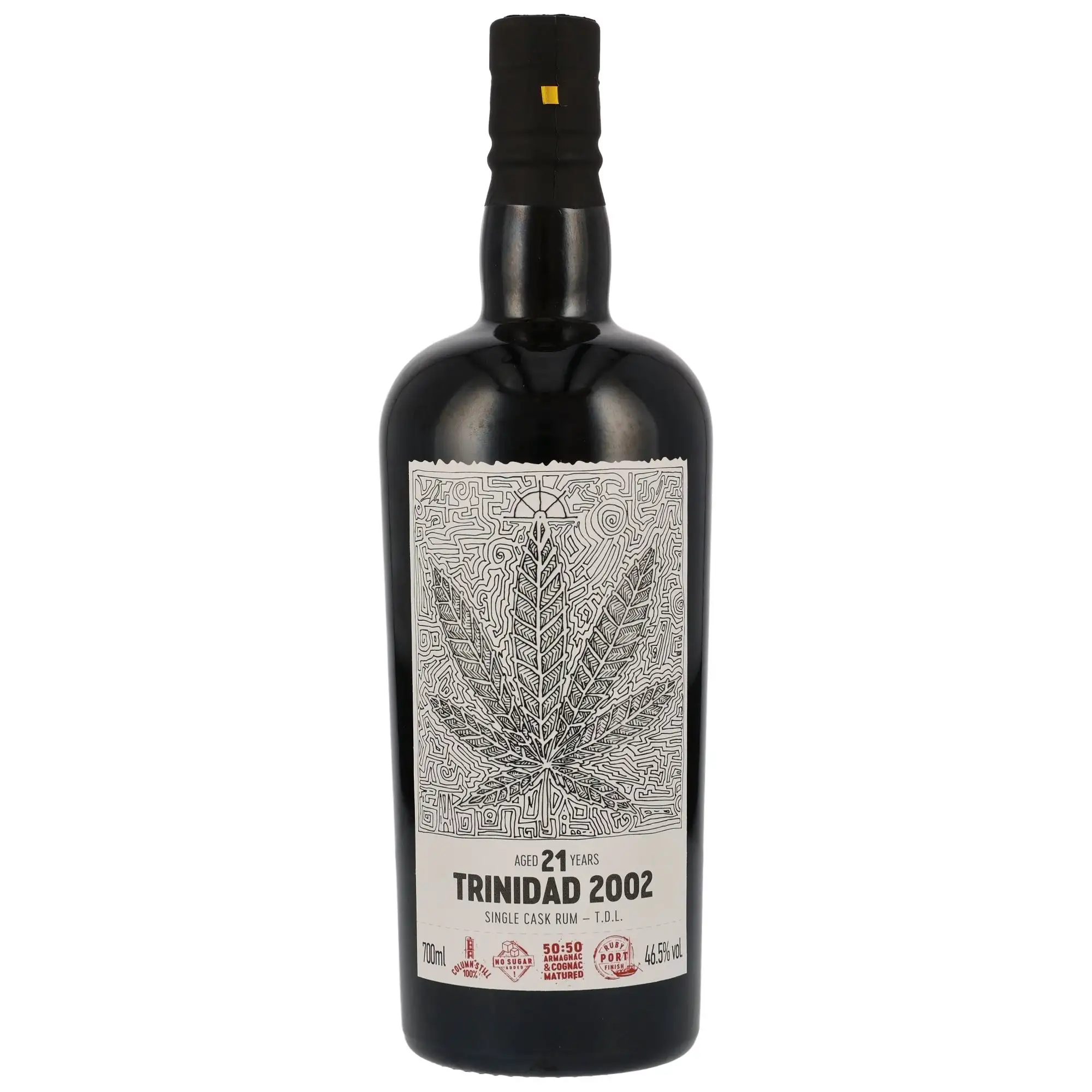 Bottle of T.D.L Flensburg Rum Company Trinidad 2002