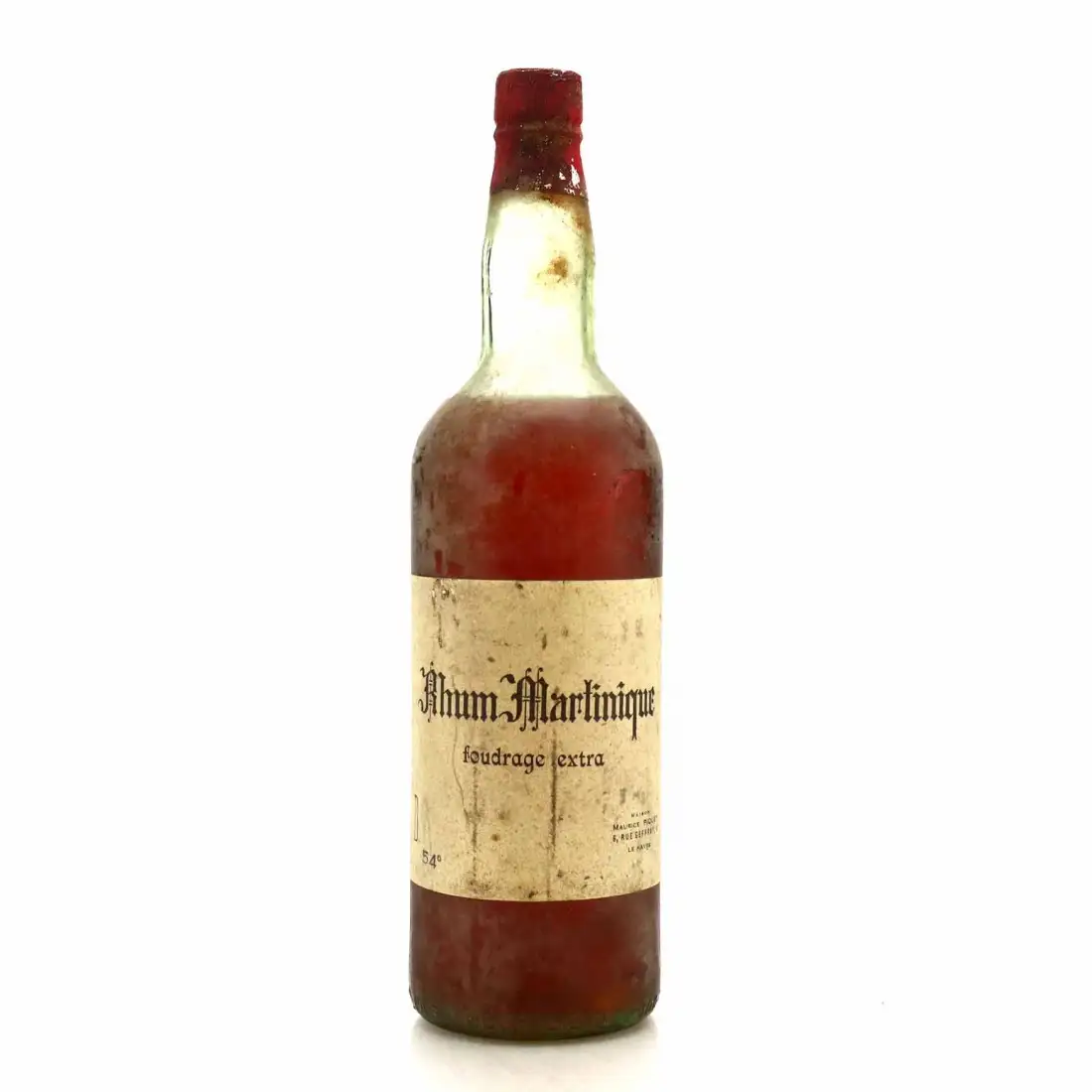 Bottle of Maison Maurice Piquet Vieux Foudrage Rhum 1930s