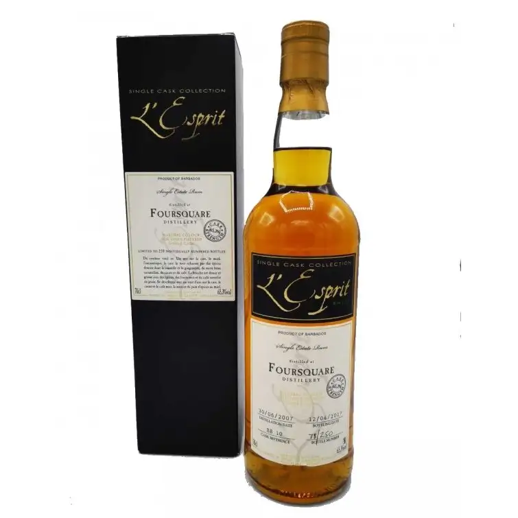 Bottle of Whisky & Rhum Foursquare L‘Esprit 2007