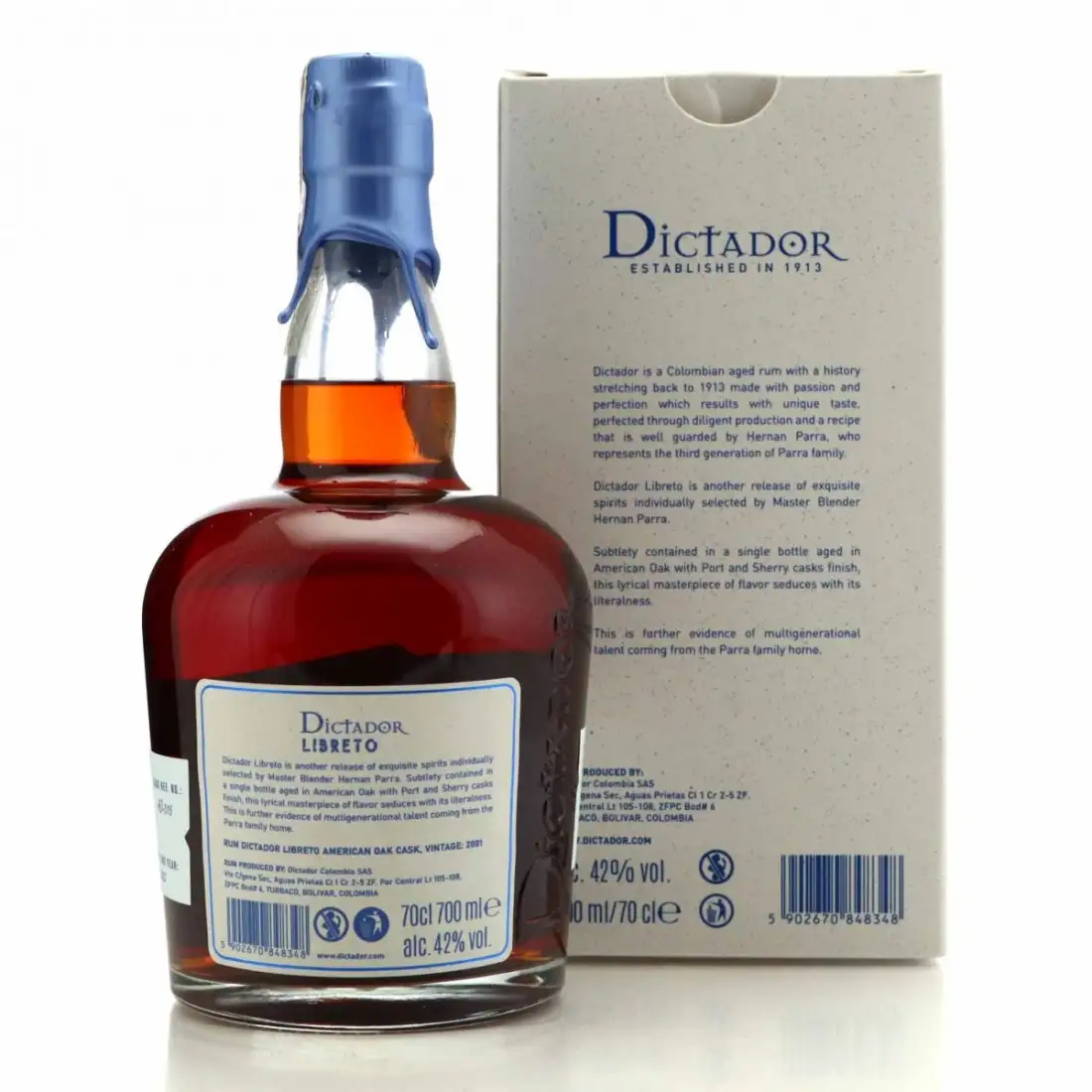 Image haute résolution de Dictador Libreto American Oak 2001