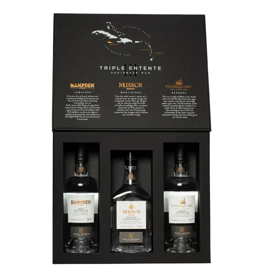 Bottle of Velier Foursquare Triple Entente