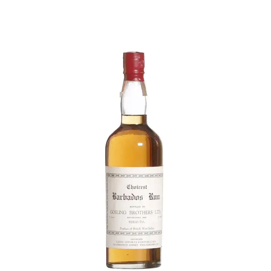 Bottle of Goslings Choicest Barbados Rum 1930s