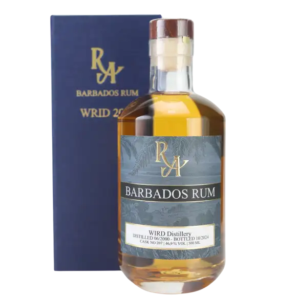 Bottle of RA Barbados Rum WIRD 2000