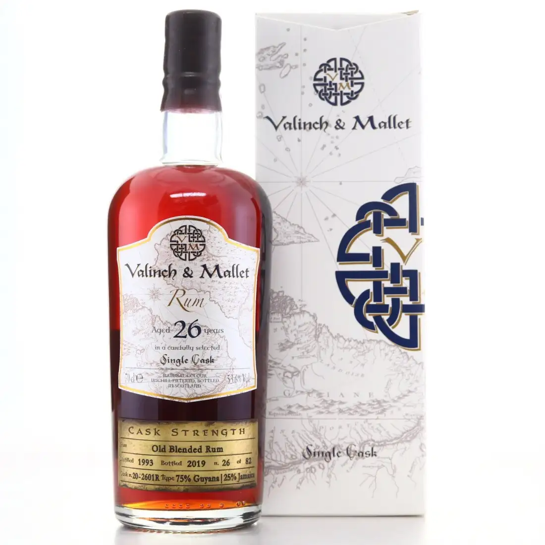 Bottle of Valinch & Mallet Blended Rum 1993