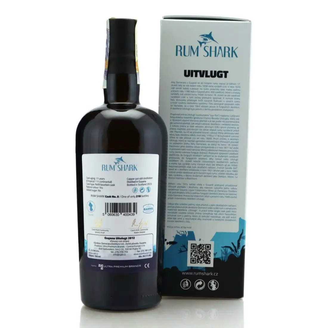 High resolution image of Rum Shark Uitvlugt Guyana Single Cask Collection 2012