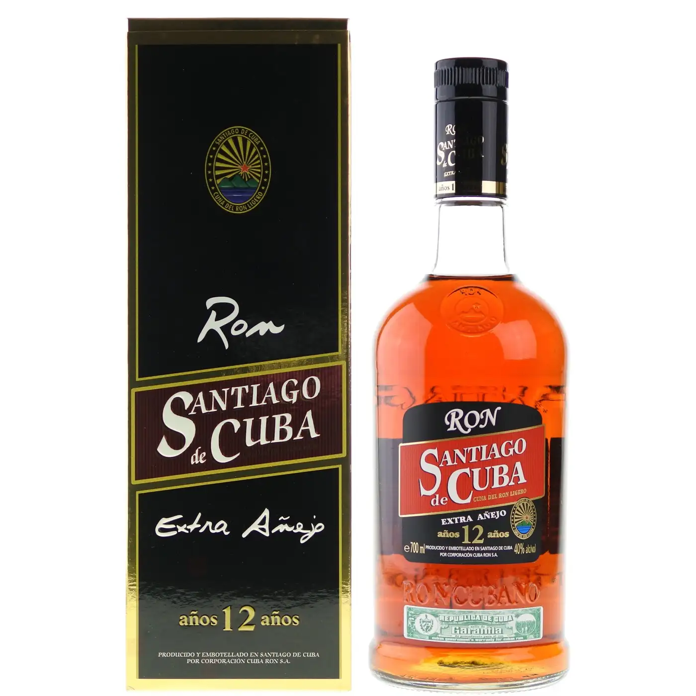 Bottle of Santiago de Cuba Extra Añejo 12 Años