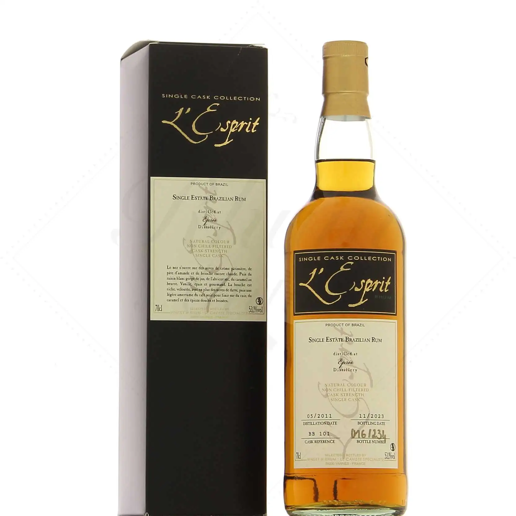 Bottle of Whisky & Rhum Epris L‘Esprit Single Estate Brazilian Rum 2011