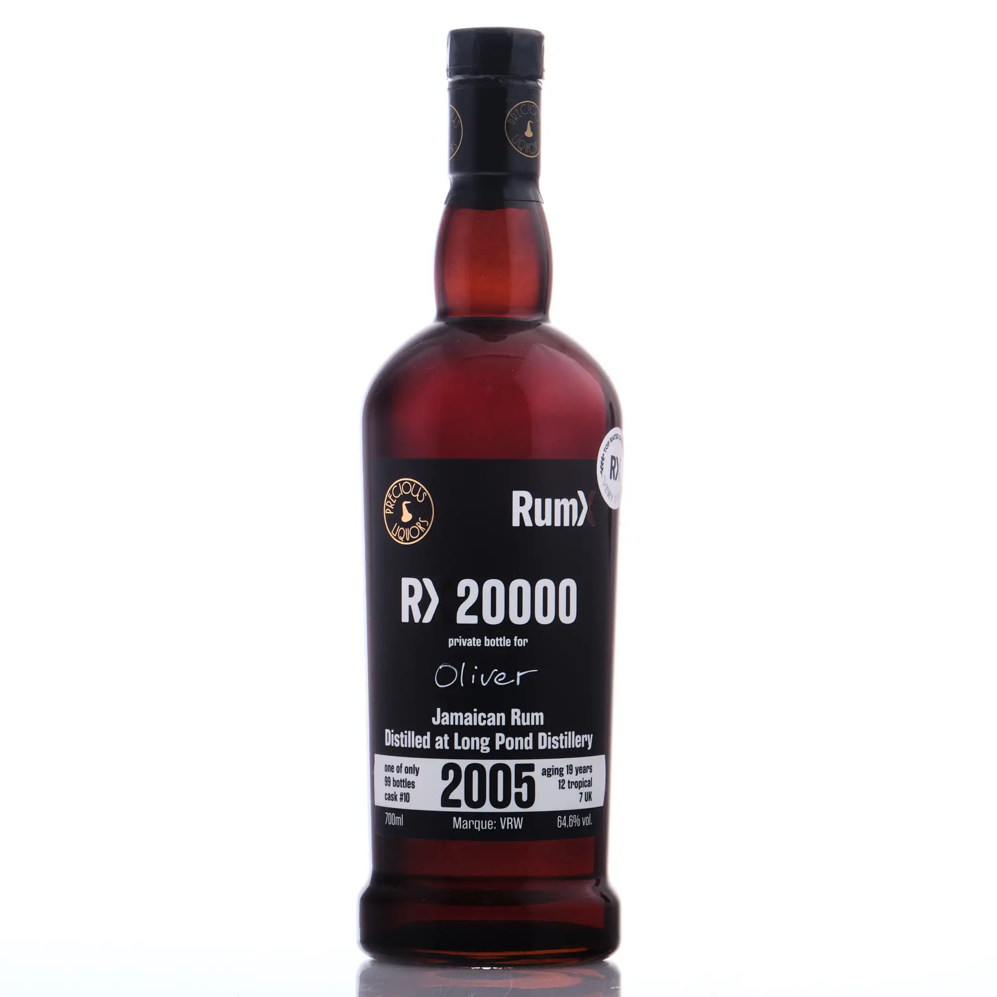 Bottle of Precious Liquors Long Pond Jamaican Rum (Selected by RumX) VRW 2005