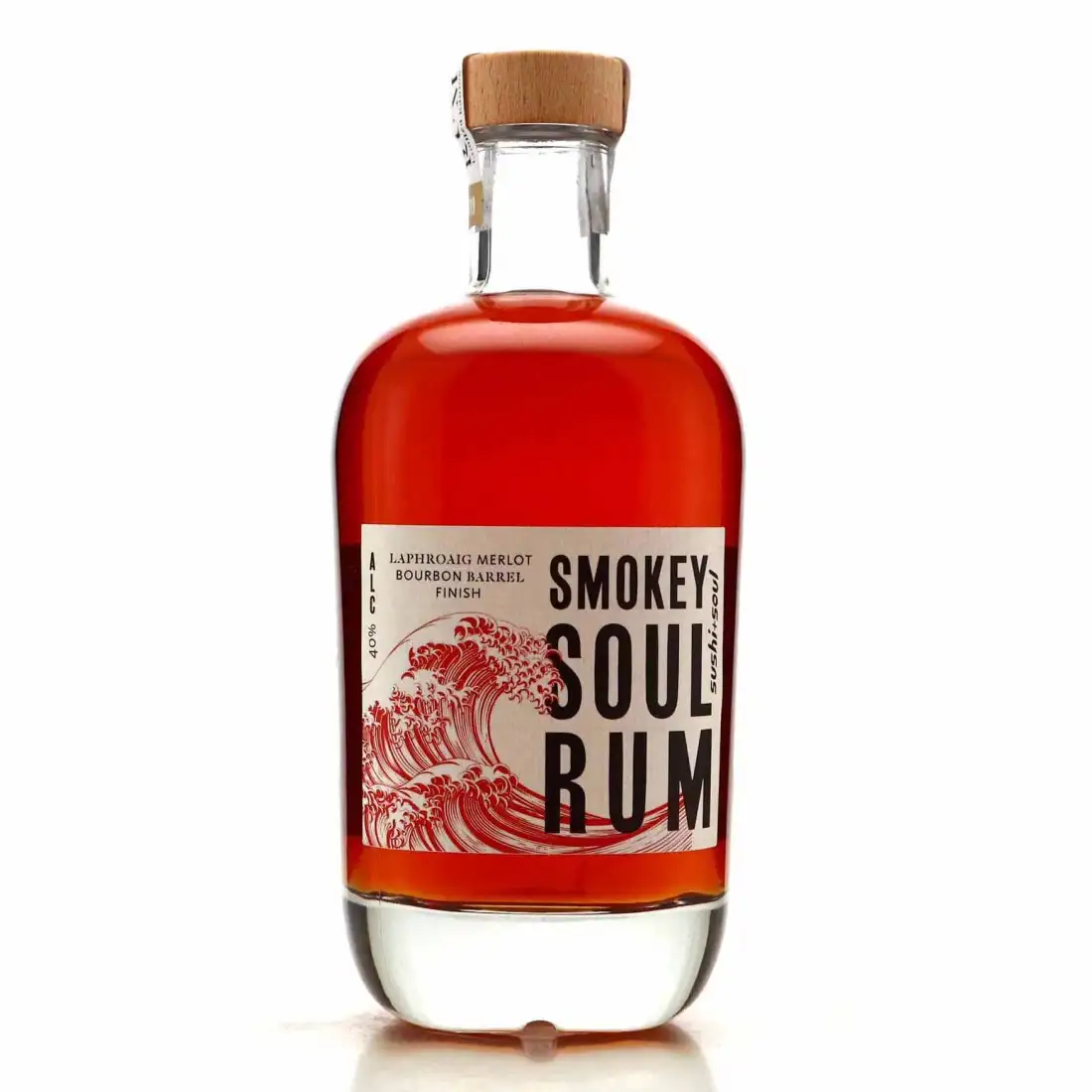 Bottle of Sushi + Soul Smokey Soul Rum (Laphroaig Merlot Bourbon Barrel Finish) 2019