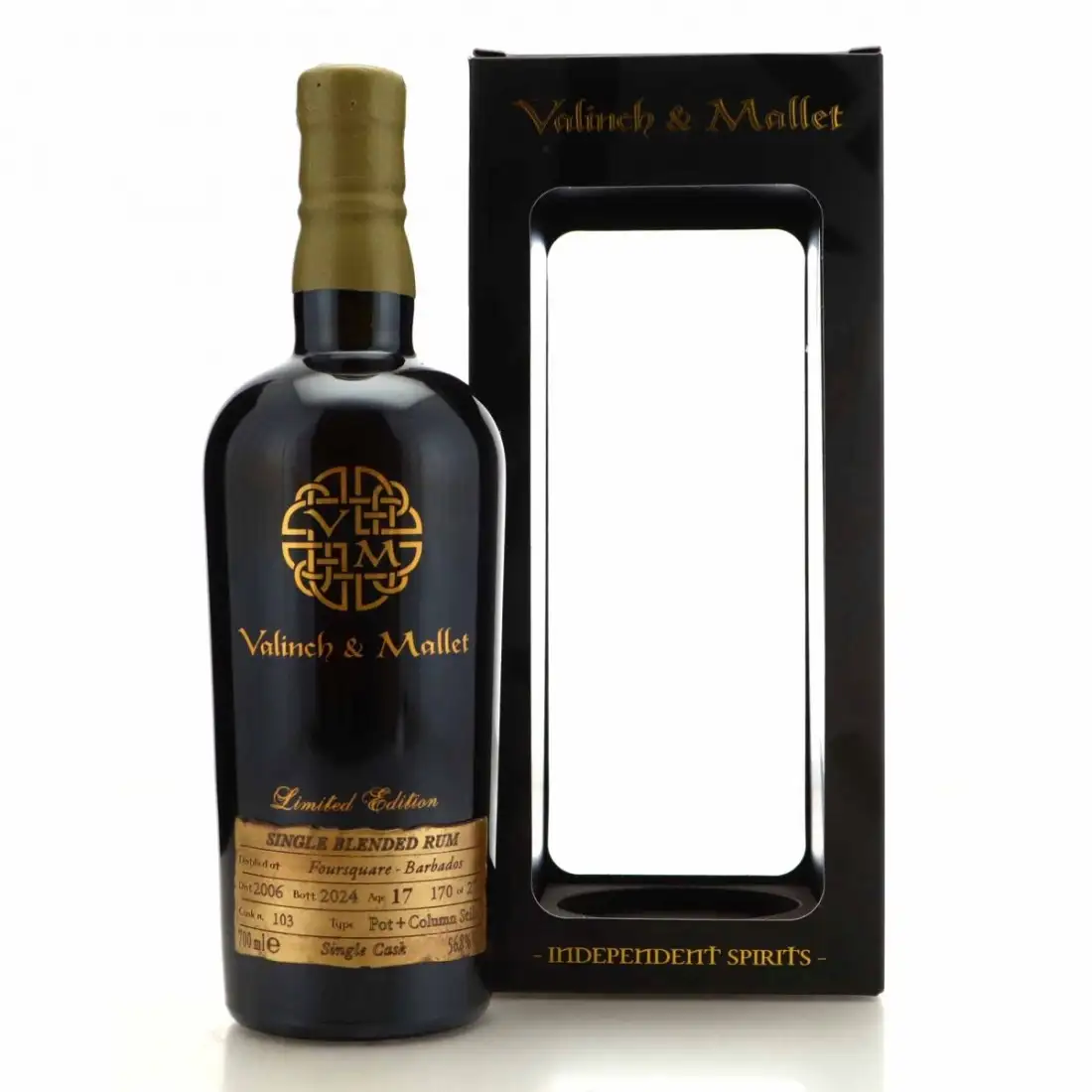 Bottle of Valinch & Mallet Foursquare Single Blended Rum 2006