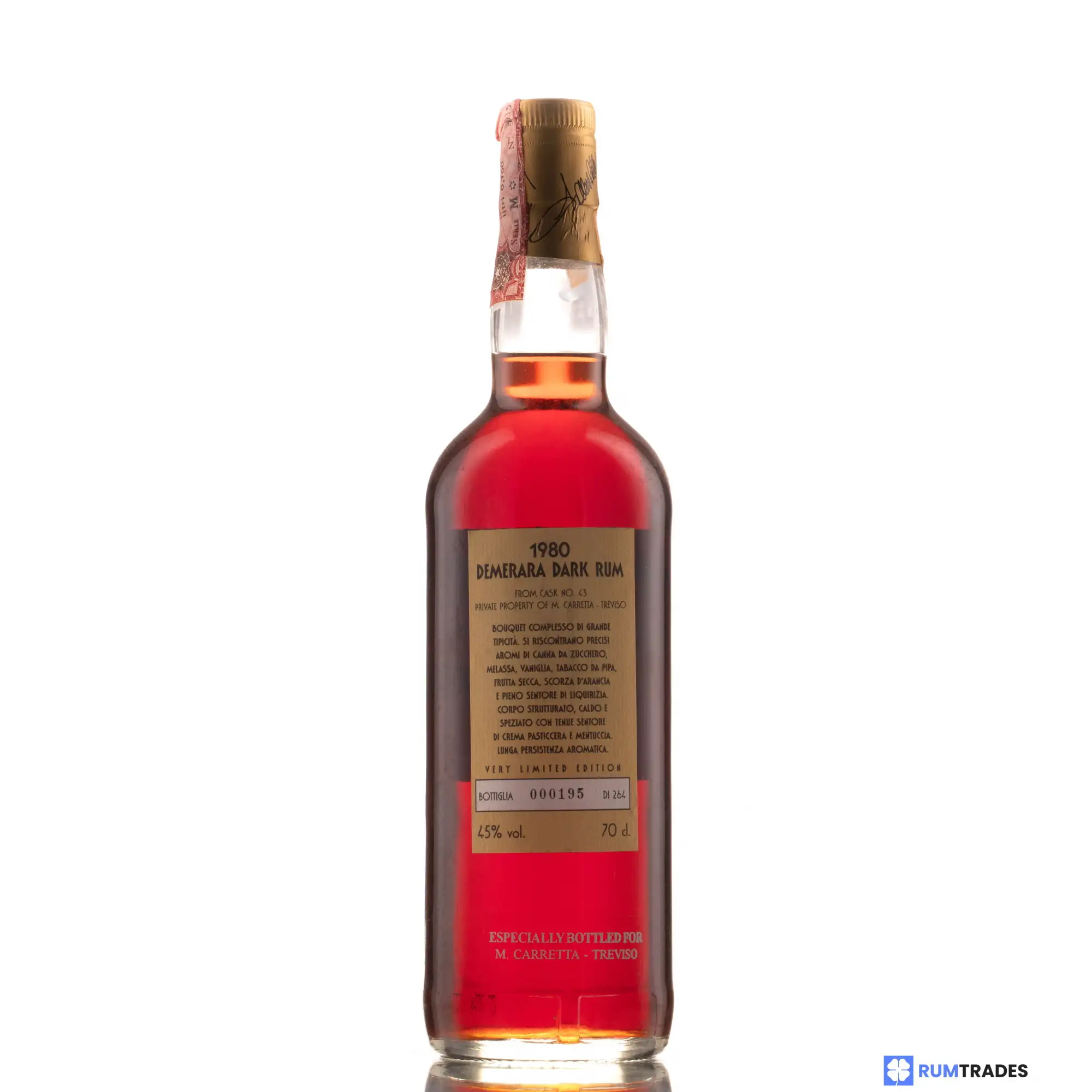 Image haute résolution de Samaroli Demerara Dark Rum 1980